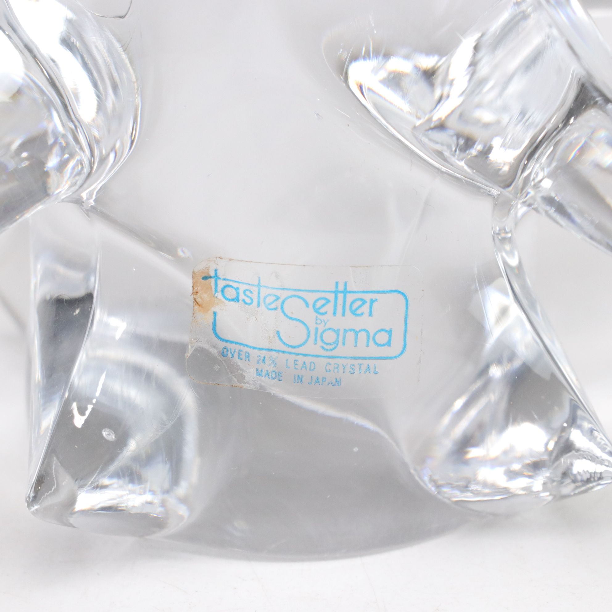 Arte Murano Crystal Bird with Hessian Glass Amethyst Decanter and Tree Figurine