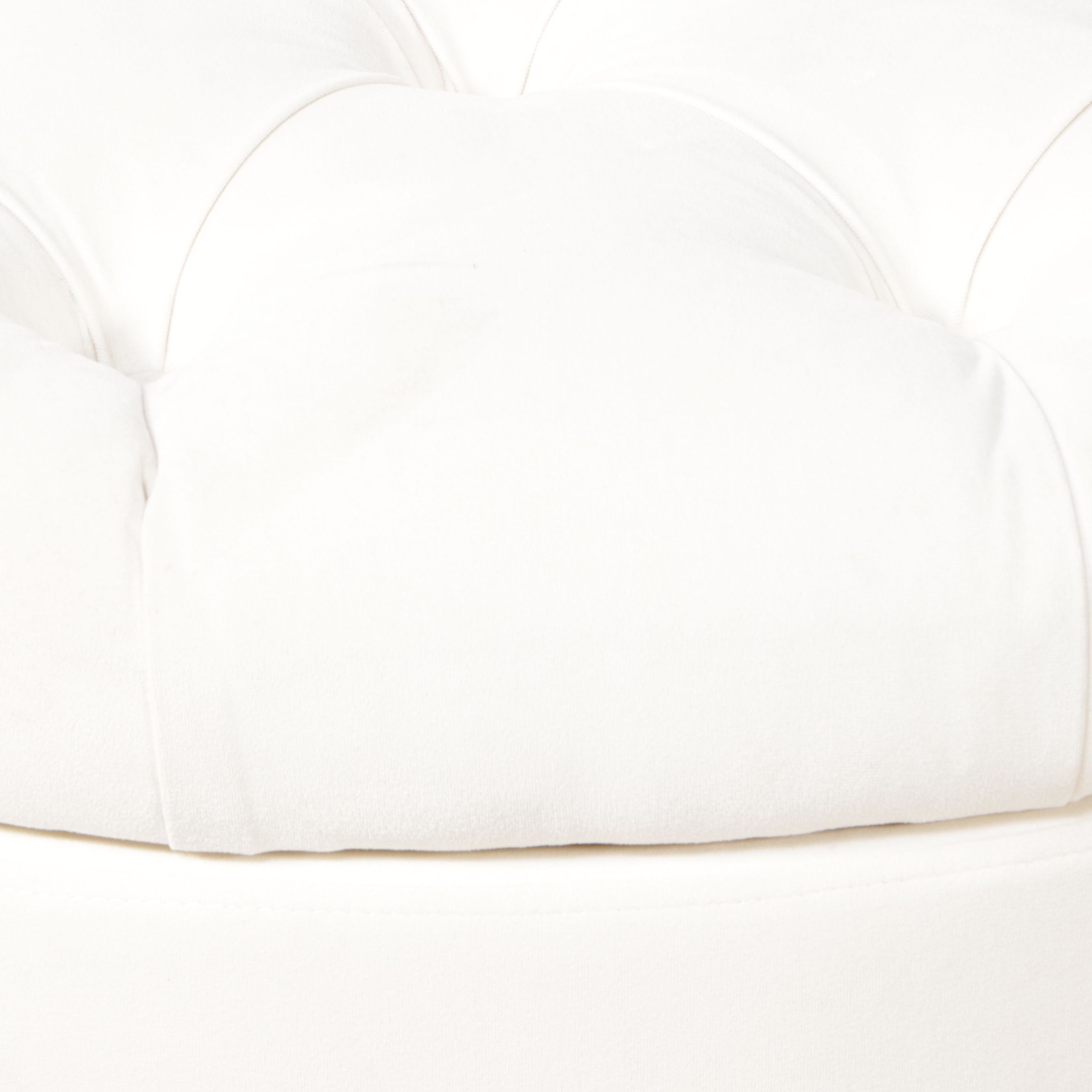 Frontgate White Button-Tufted Storage Ottoman