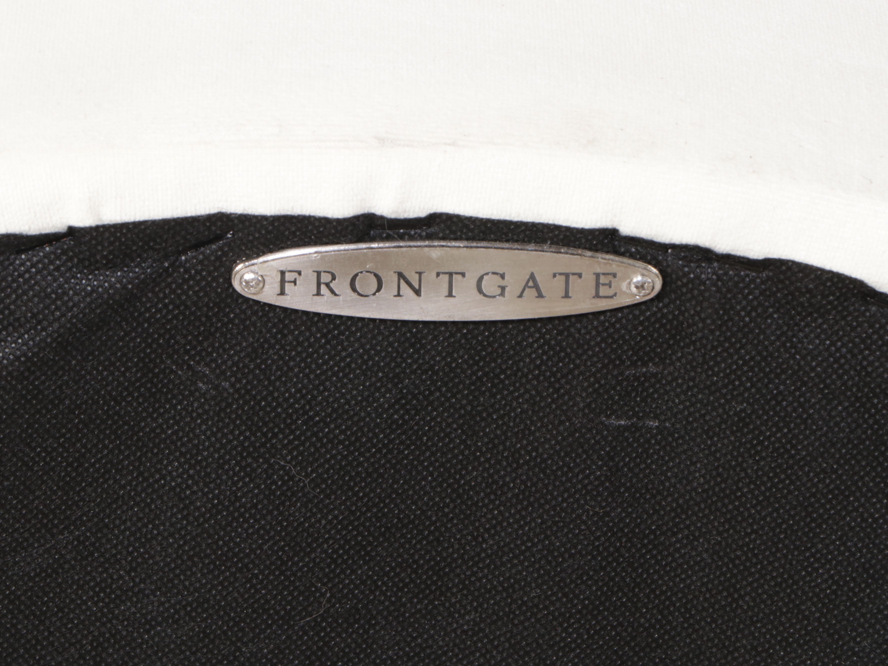 Frontgate White Button-Tufted Storage Ottoman