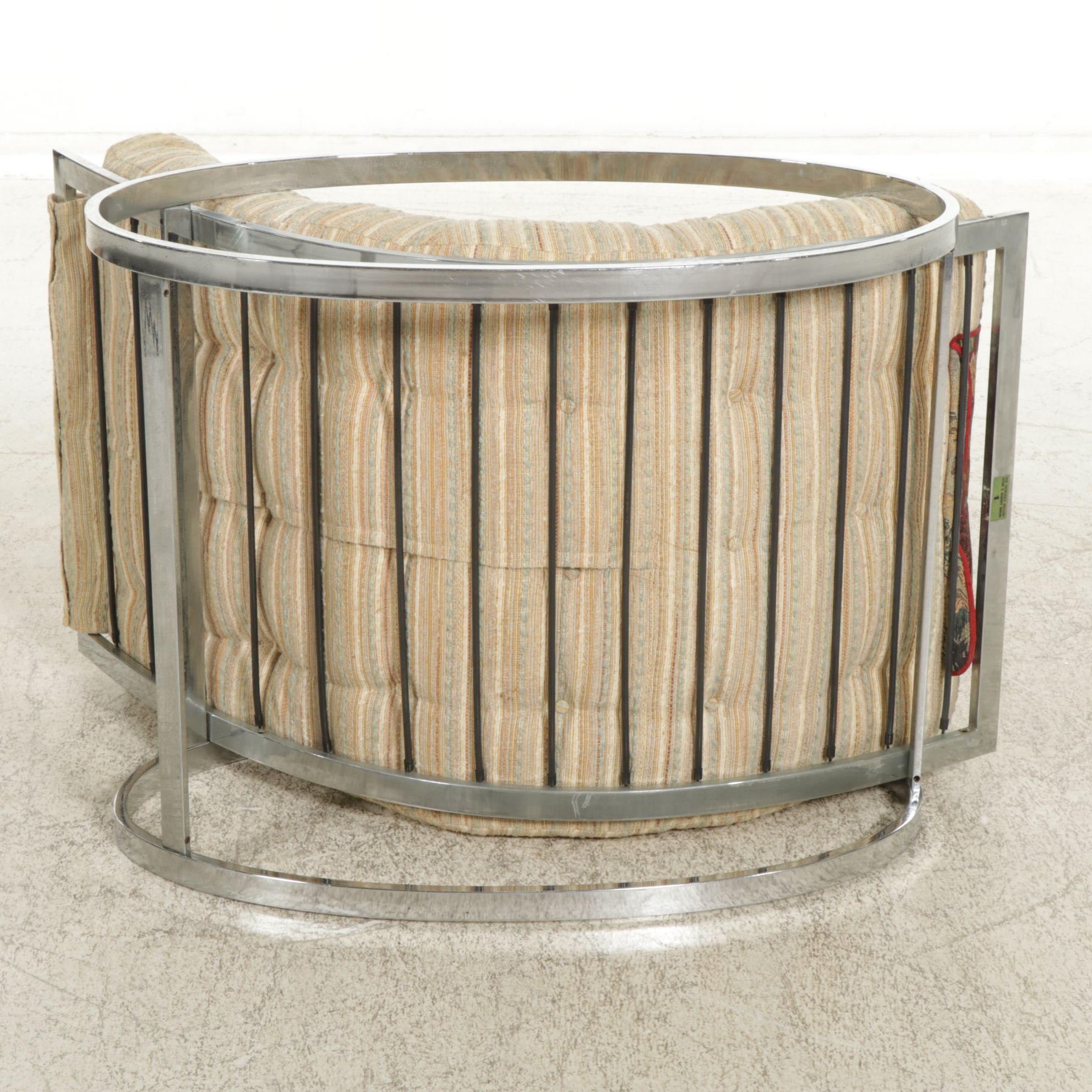 Renato Zevi for Selig "Ellipse" Rocker and Footstool, Late 20th Century