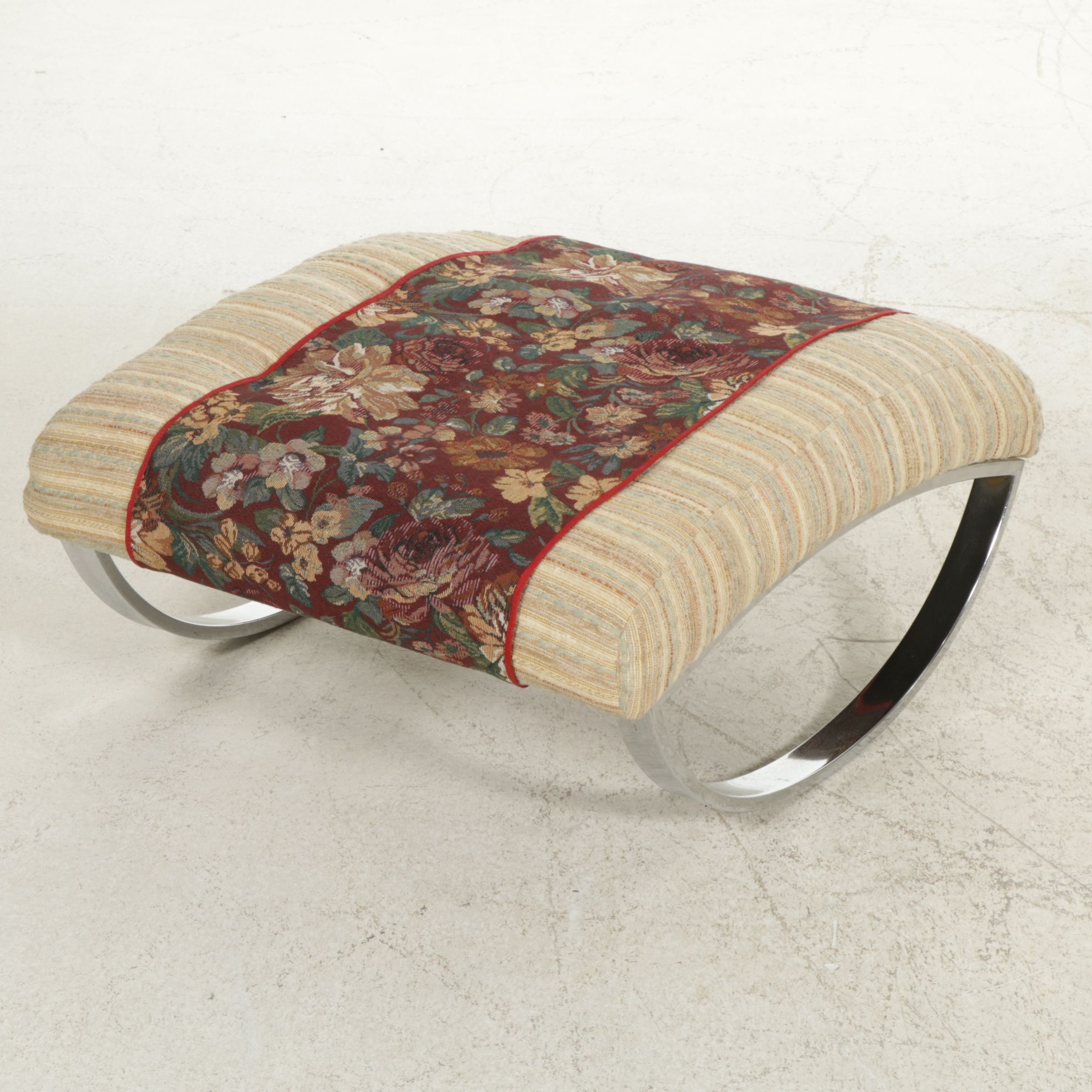 Renato Zevi for Selig "Ellipse" Rocker and Footstool, Late 20th Century