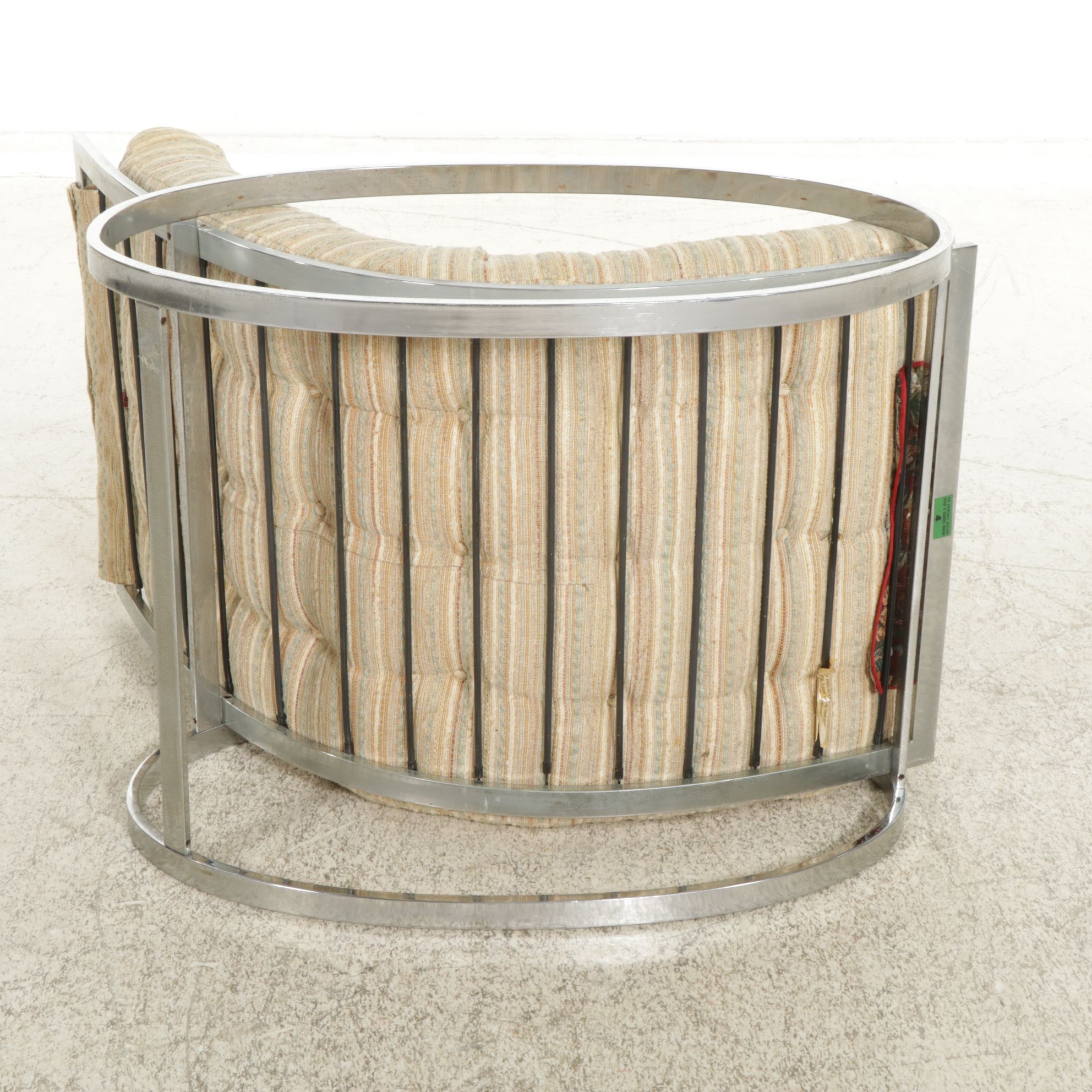 Renato Zevi for Selig "Ellipse" Rocker and Footstool, Late 20th Century