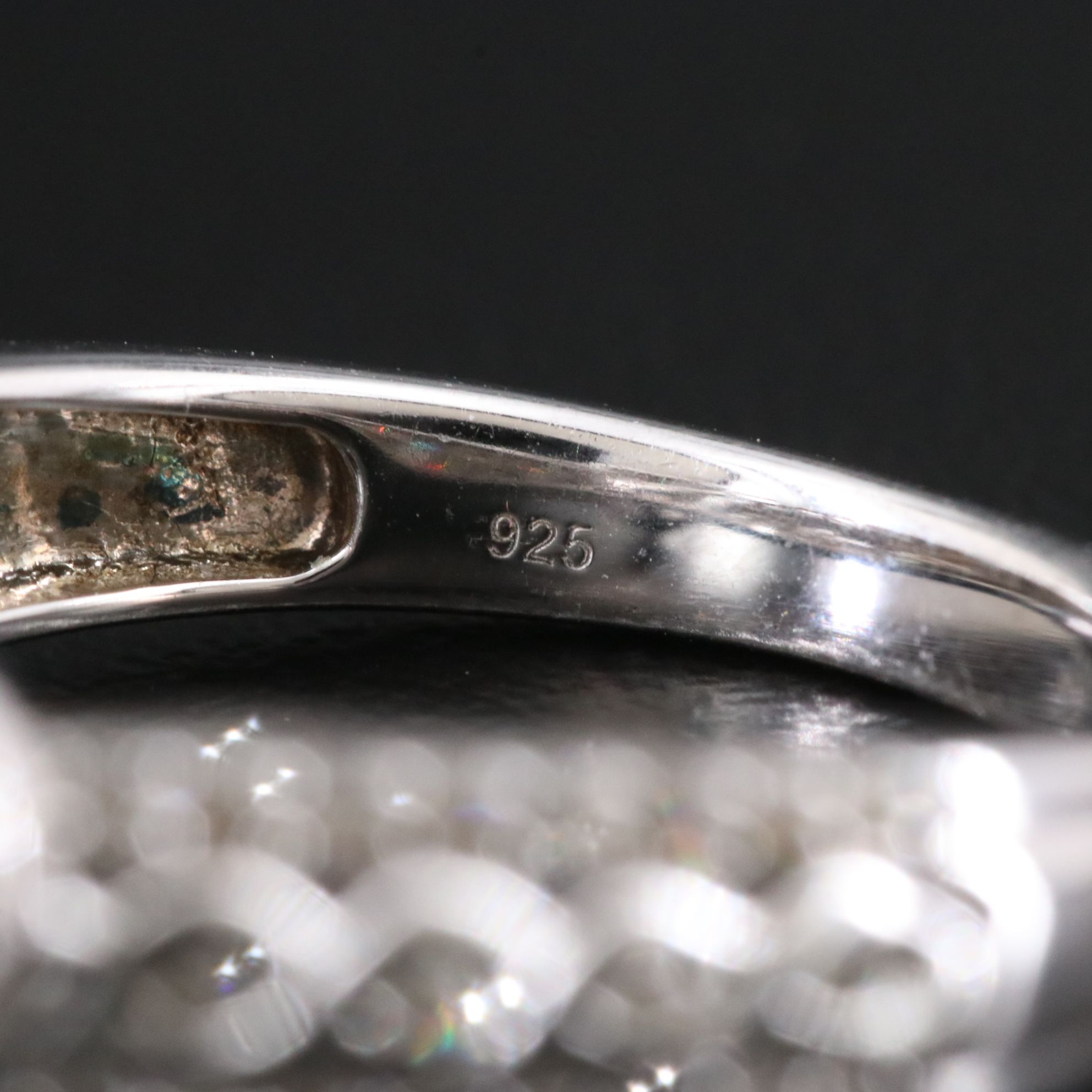 Sterling Diamond Heart Ring