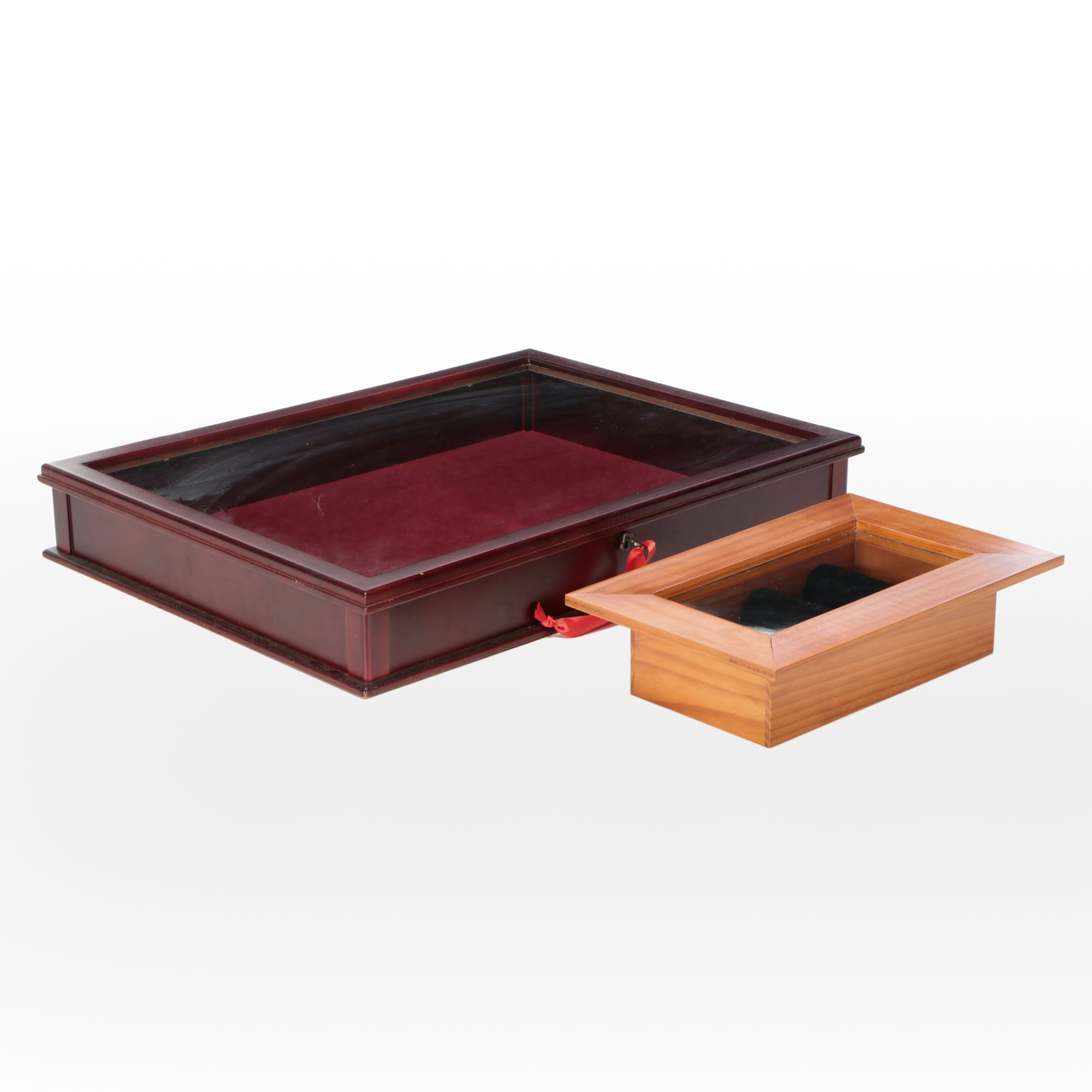 Wood Framed Watch Display Cases