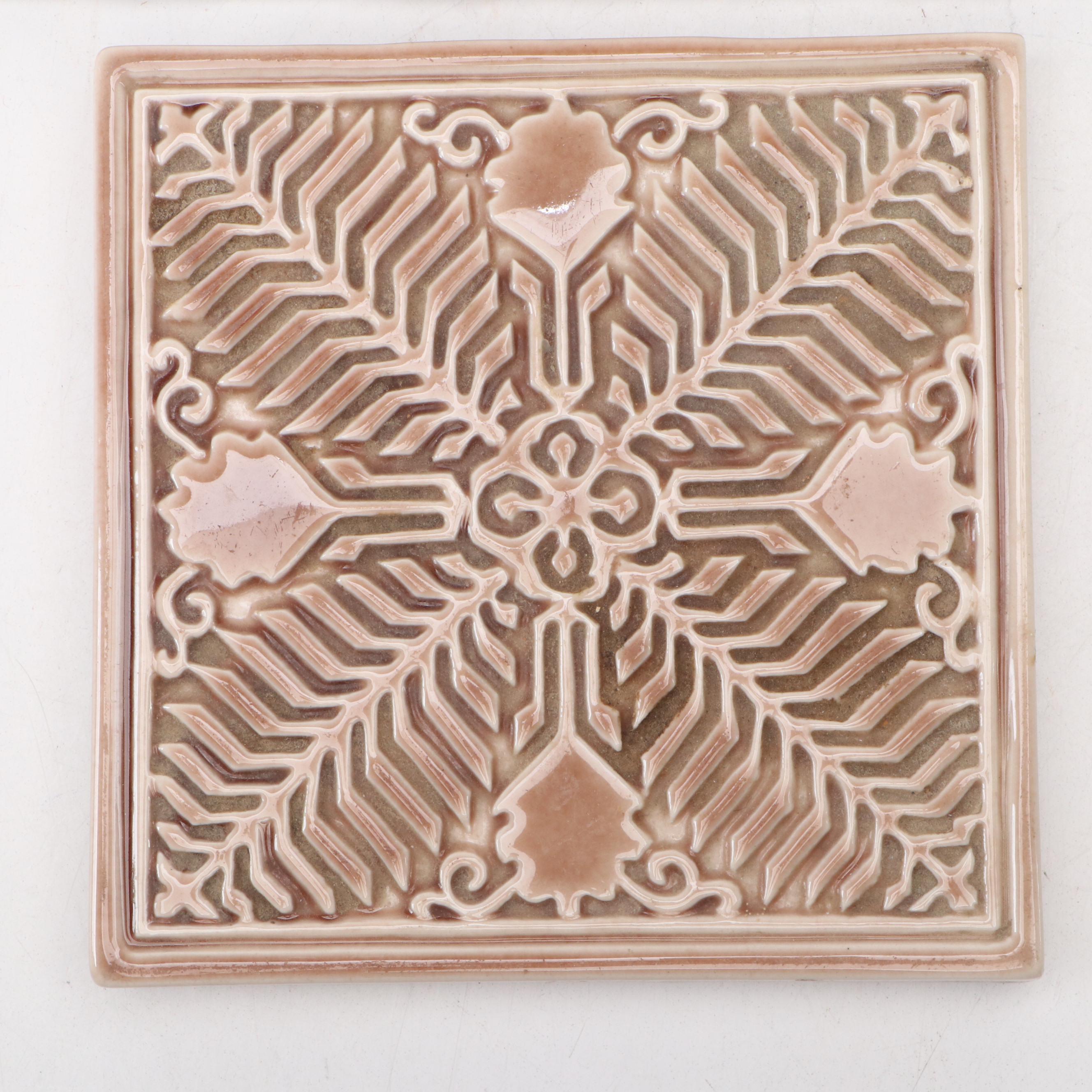 Rookwood Pottery Trivet and Joyce Kaufman Findlay Market Glass Mosaic Plaque