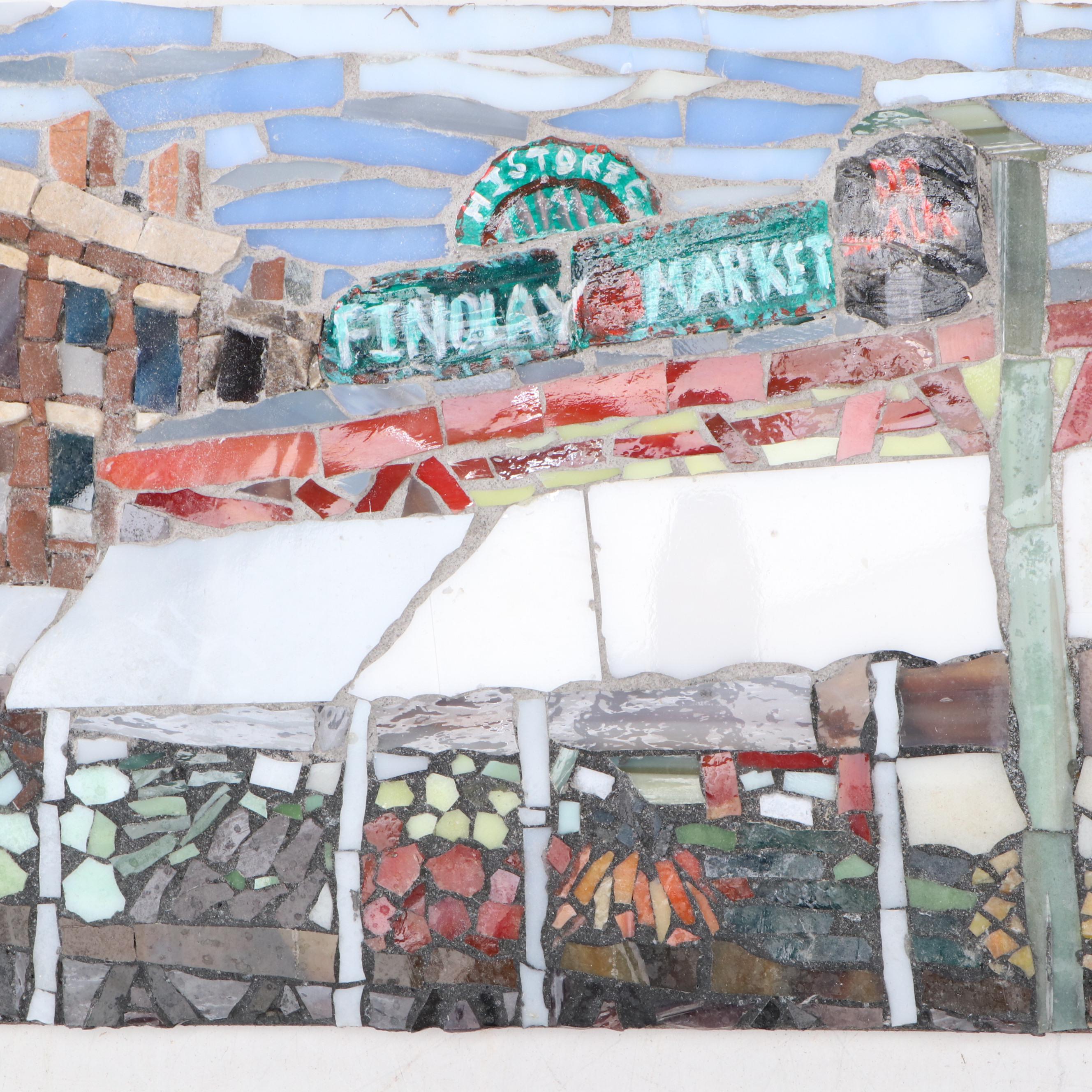 Rookwood Pottery Trivet and Joyce Kaufman Findlay Market Glass Mosaic Plaque