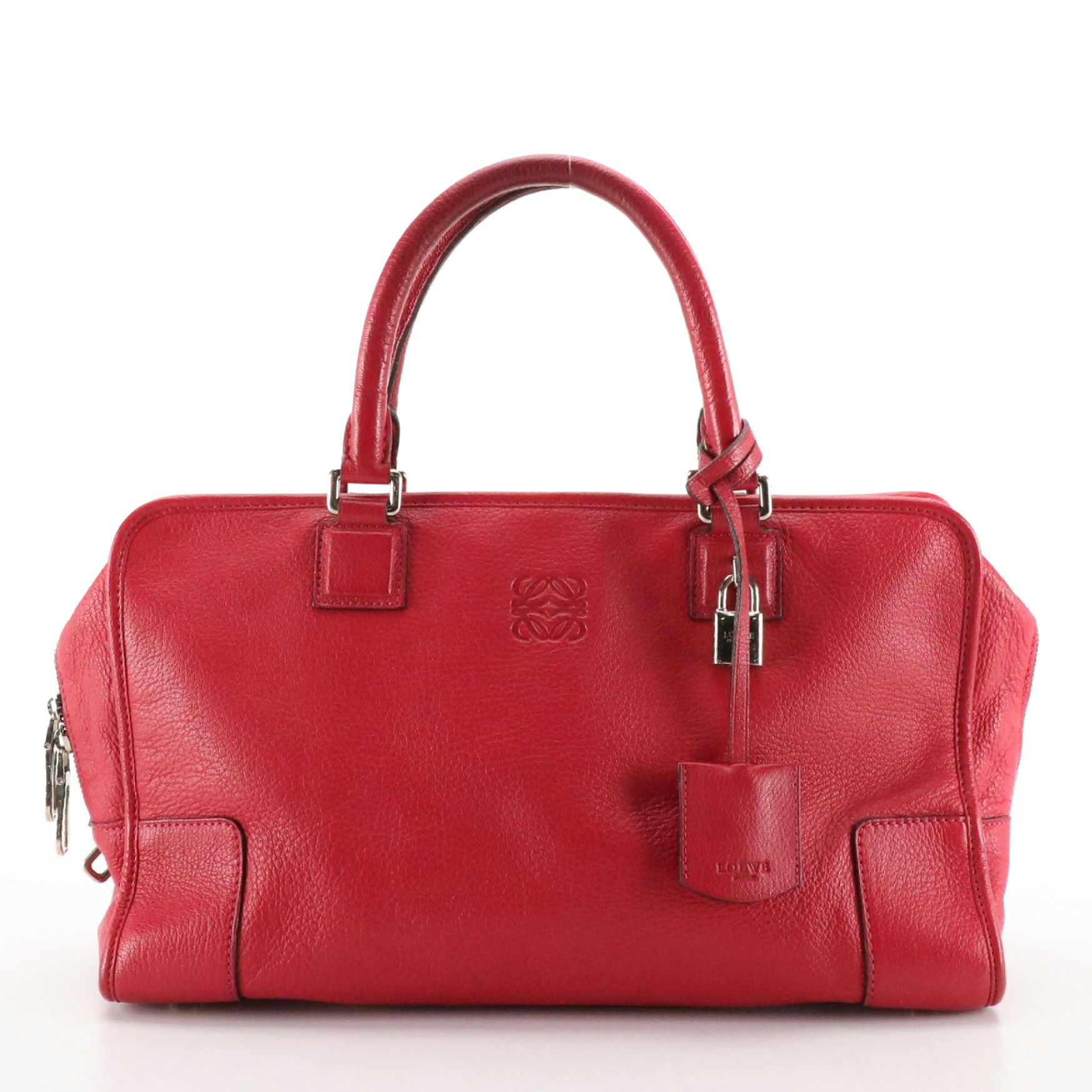 Loewe Amazona 36 Anagram Handbag in Grained Calfskin Leather