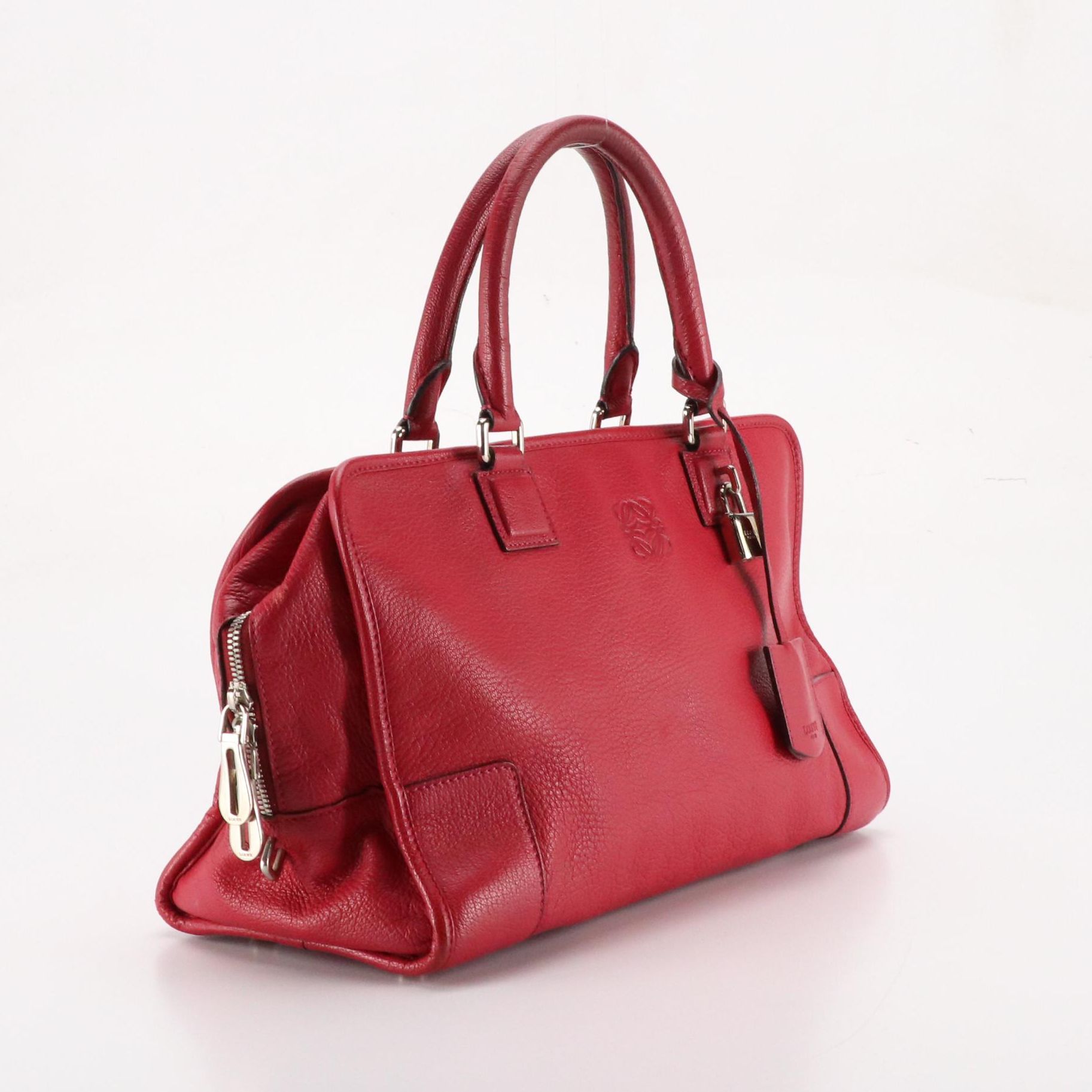 Loewe Amazona 36 Anagram Handbag in Grained Calfskin Leather