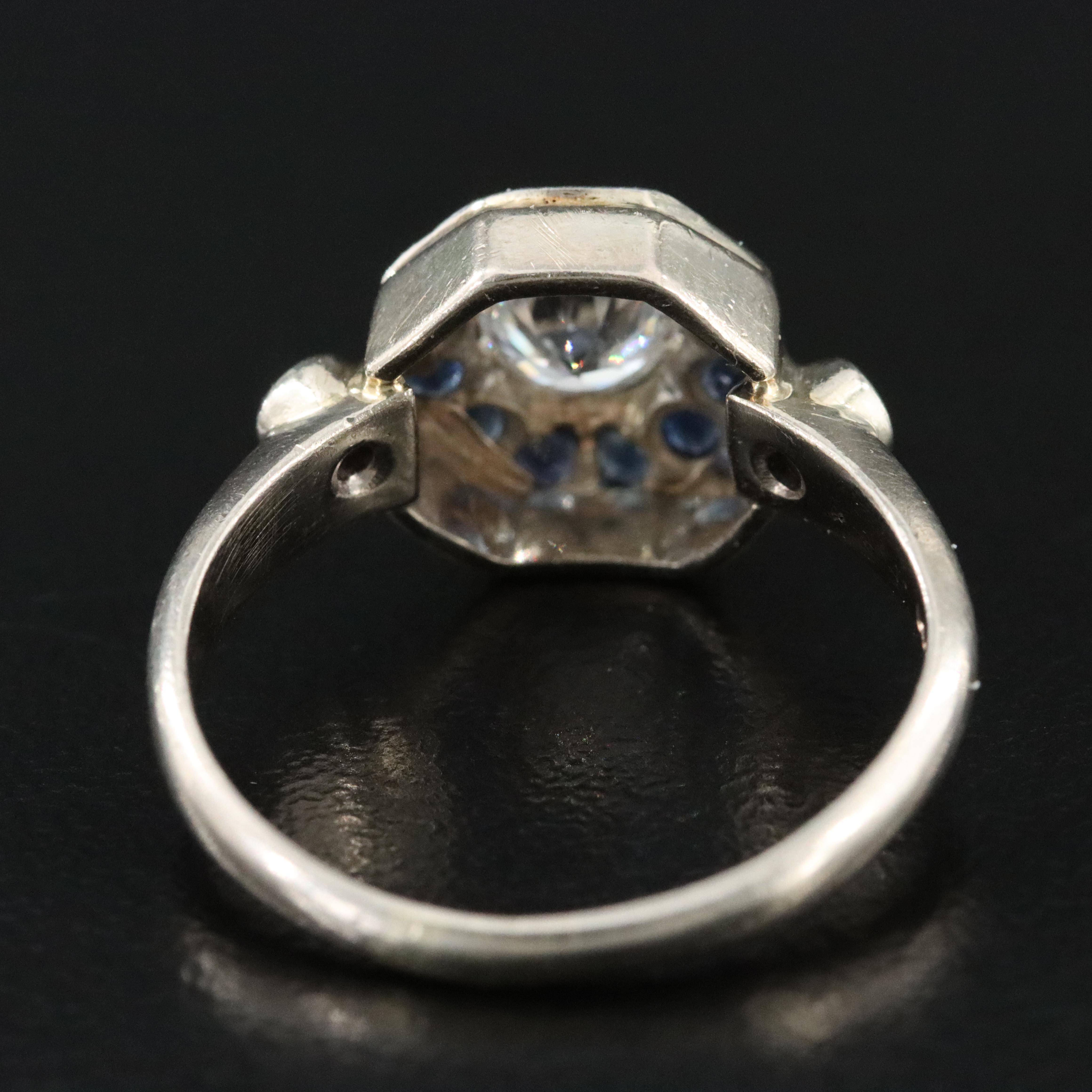 14K 0.60 CTW Diamond and Sapphire Ring