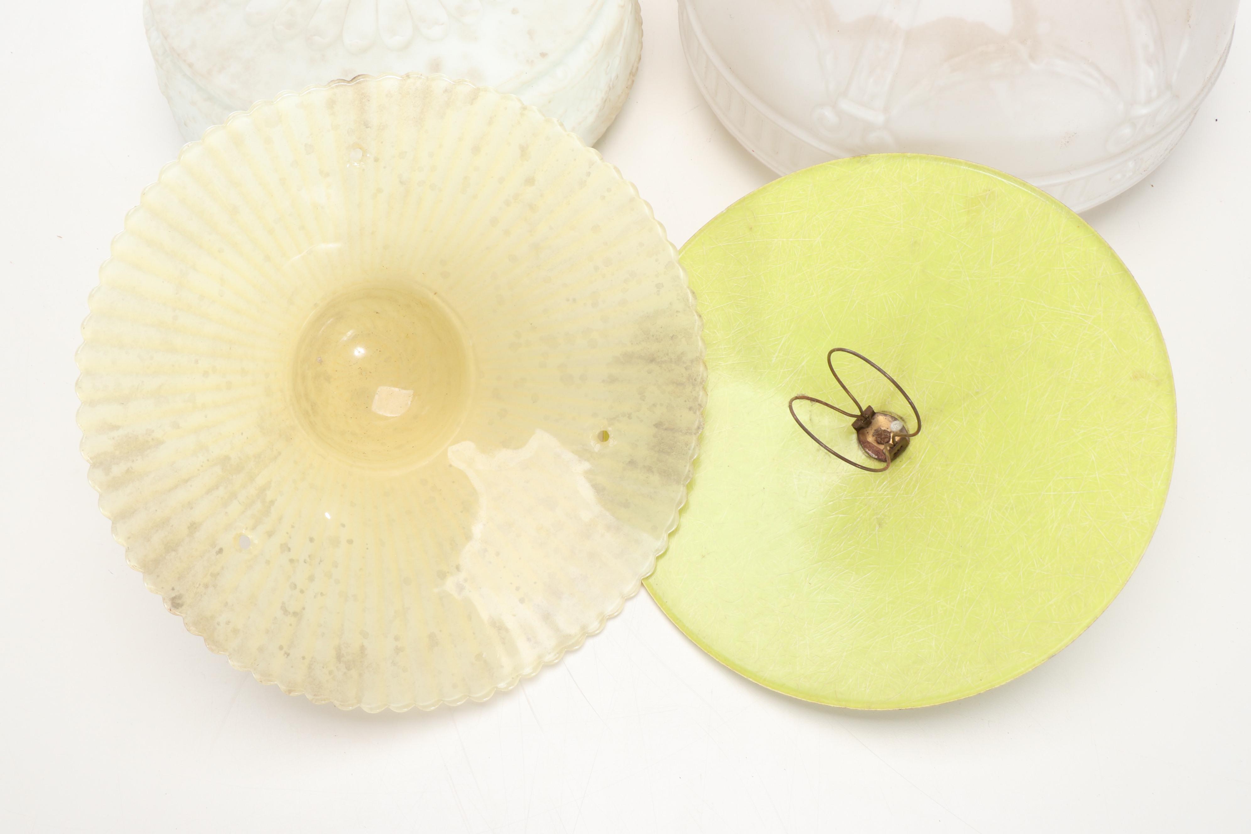 Victorian Style Glass Ceiling Light Fixture Shades