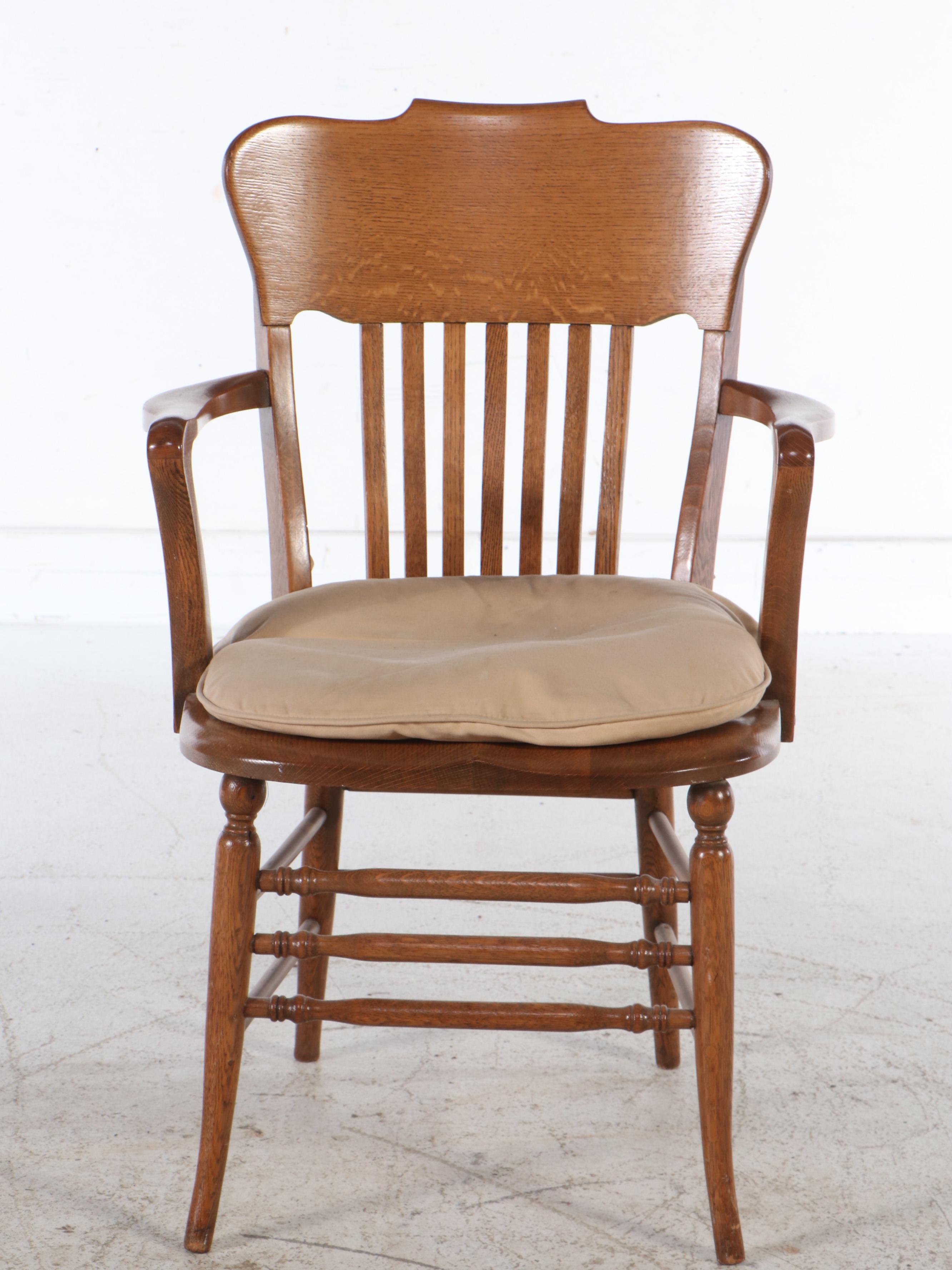 Arts & Crafts Style Oak Armchair