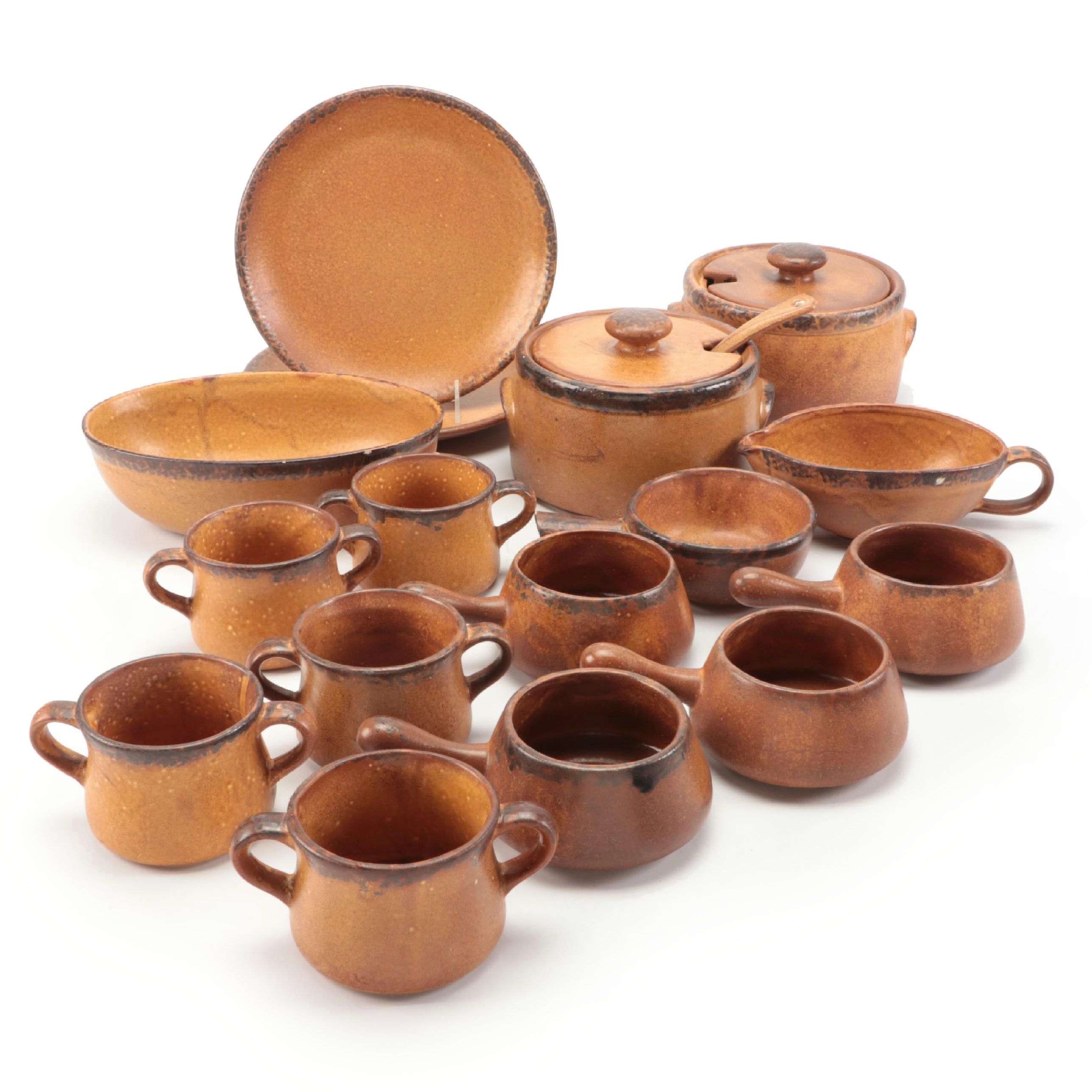 McCoy Pottery "Canyon" Southwestern Inspired Dinnerware, Mid to Late 20th C.