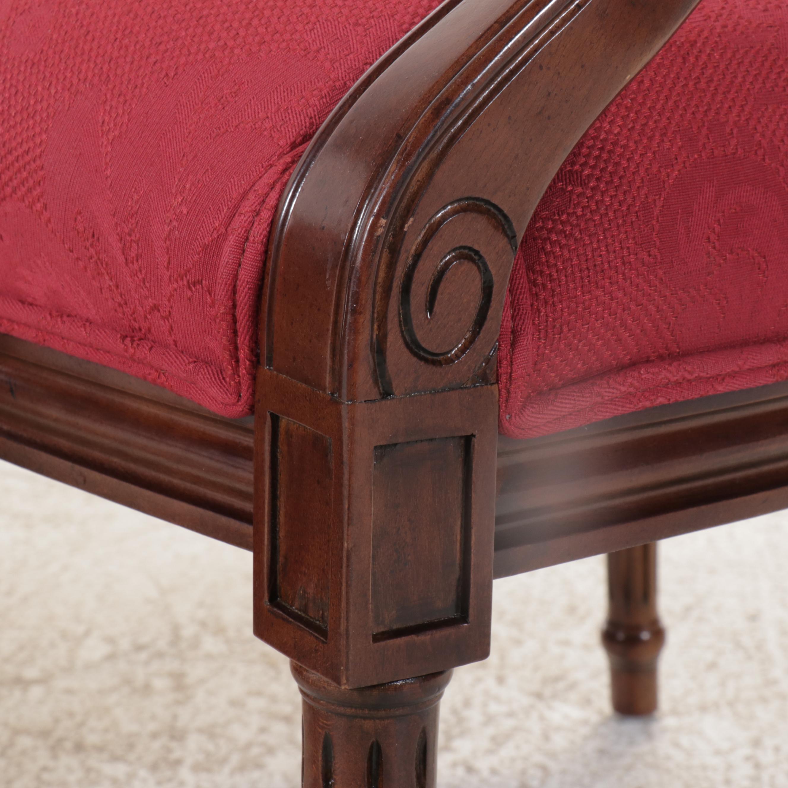 Pair of Century Furniture Louis XVI Style Cameo Back Armchairs