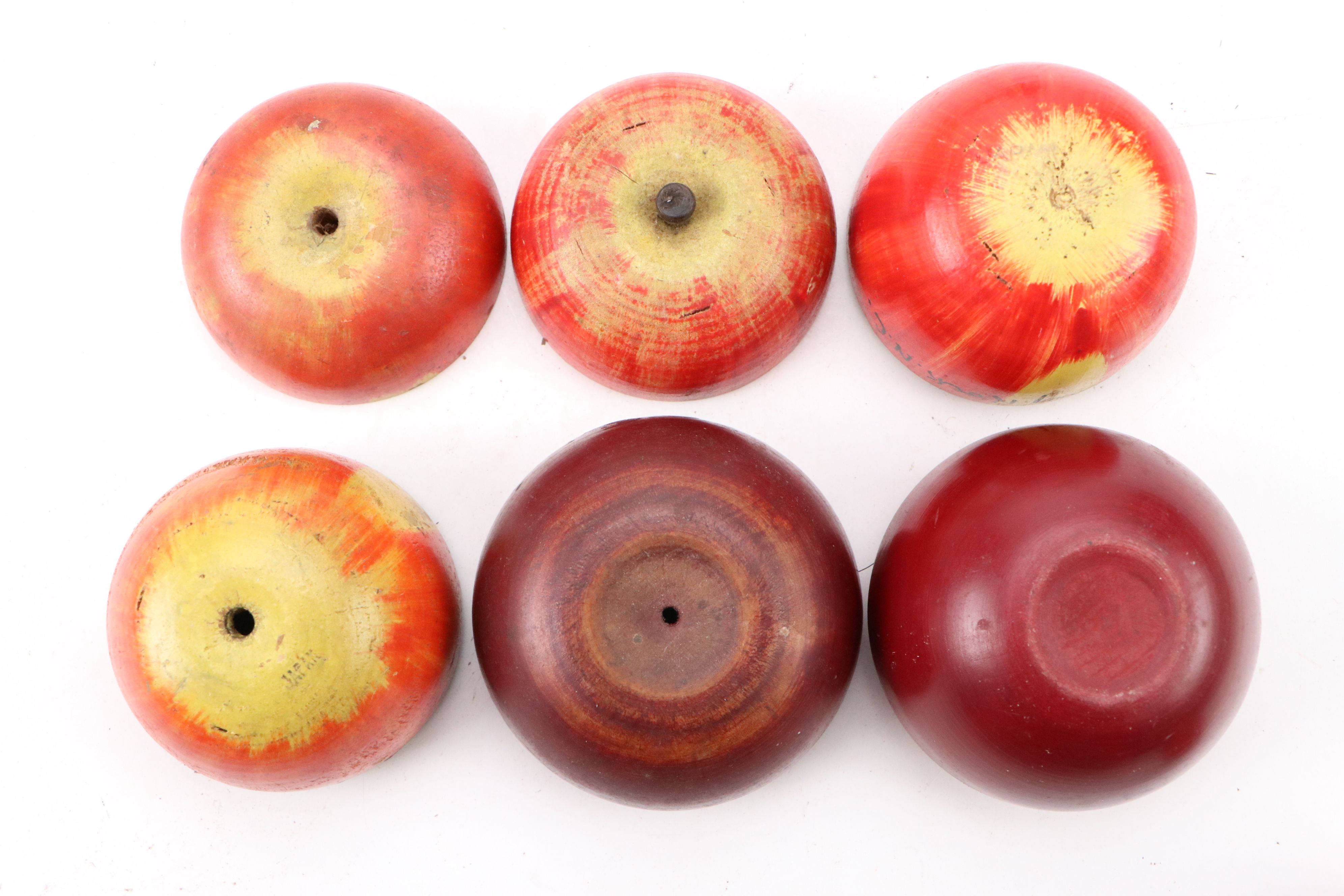 Vintage Japanese Hand-Painted Apple Boxes with Horse Roulette Game