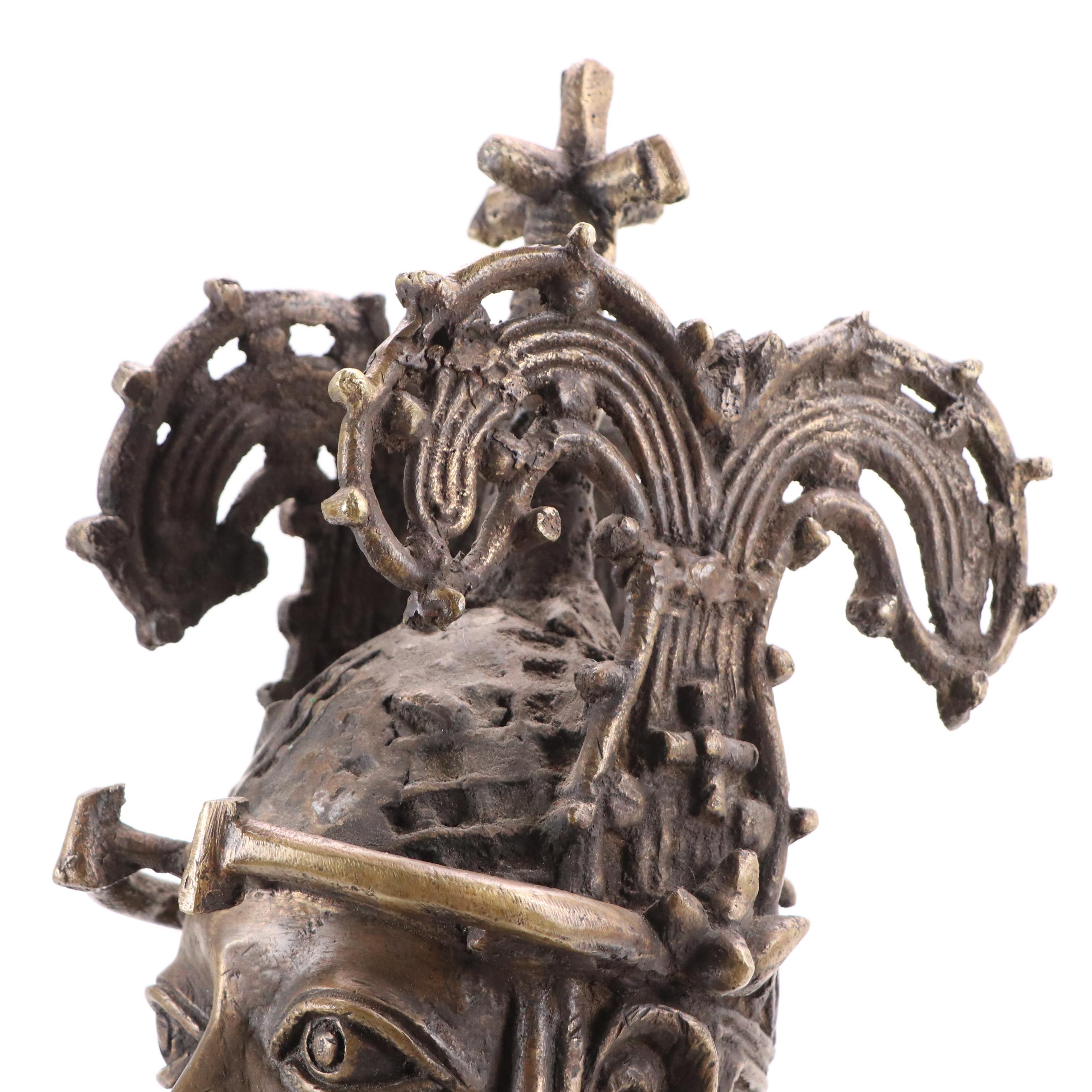 Benin Bronze Ọ́bà King Bust