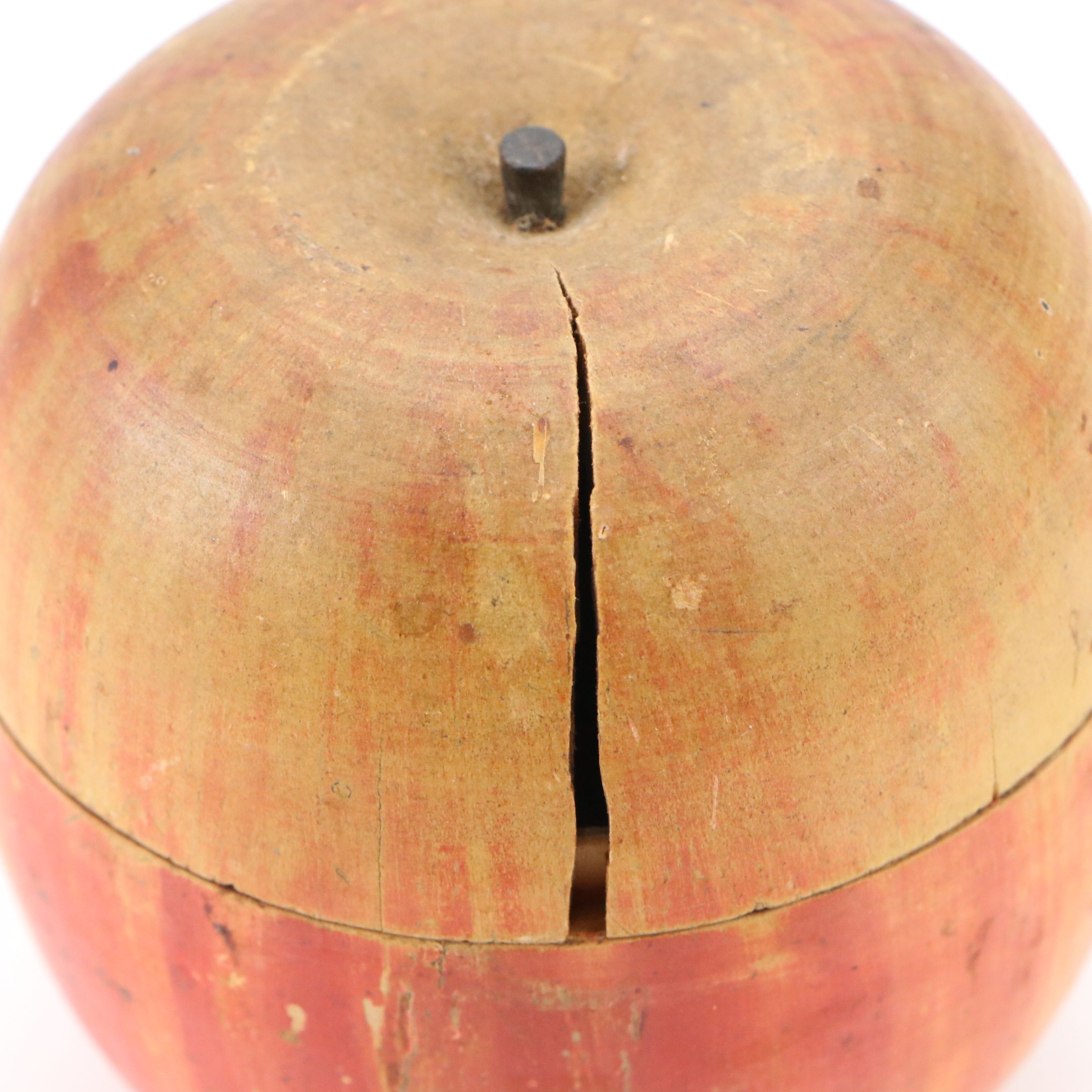 Vintage Japanese Hand-Painted Apple Boxes with Horse Roulette Game