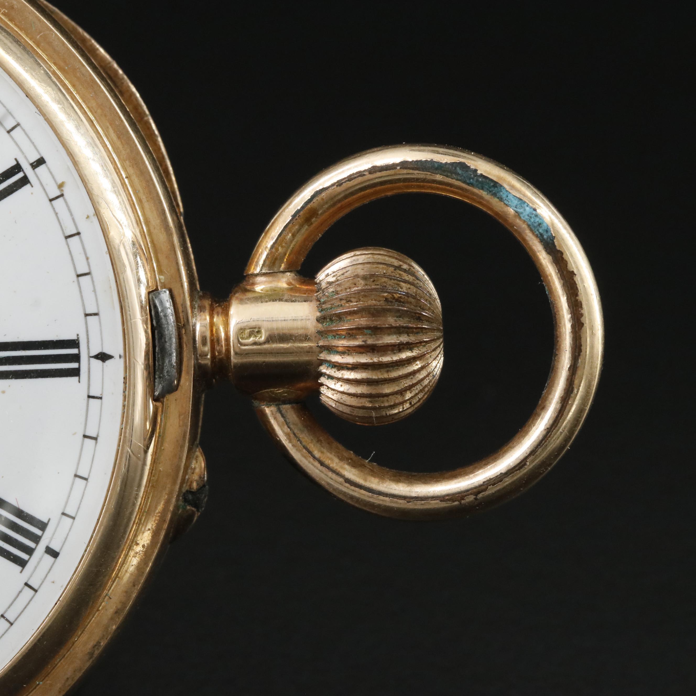 14K Half Hunter Pocket Watch