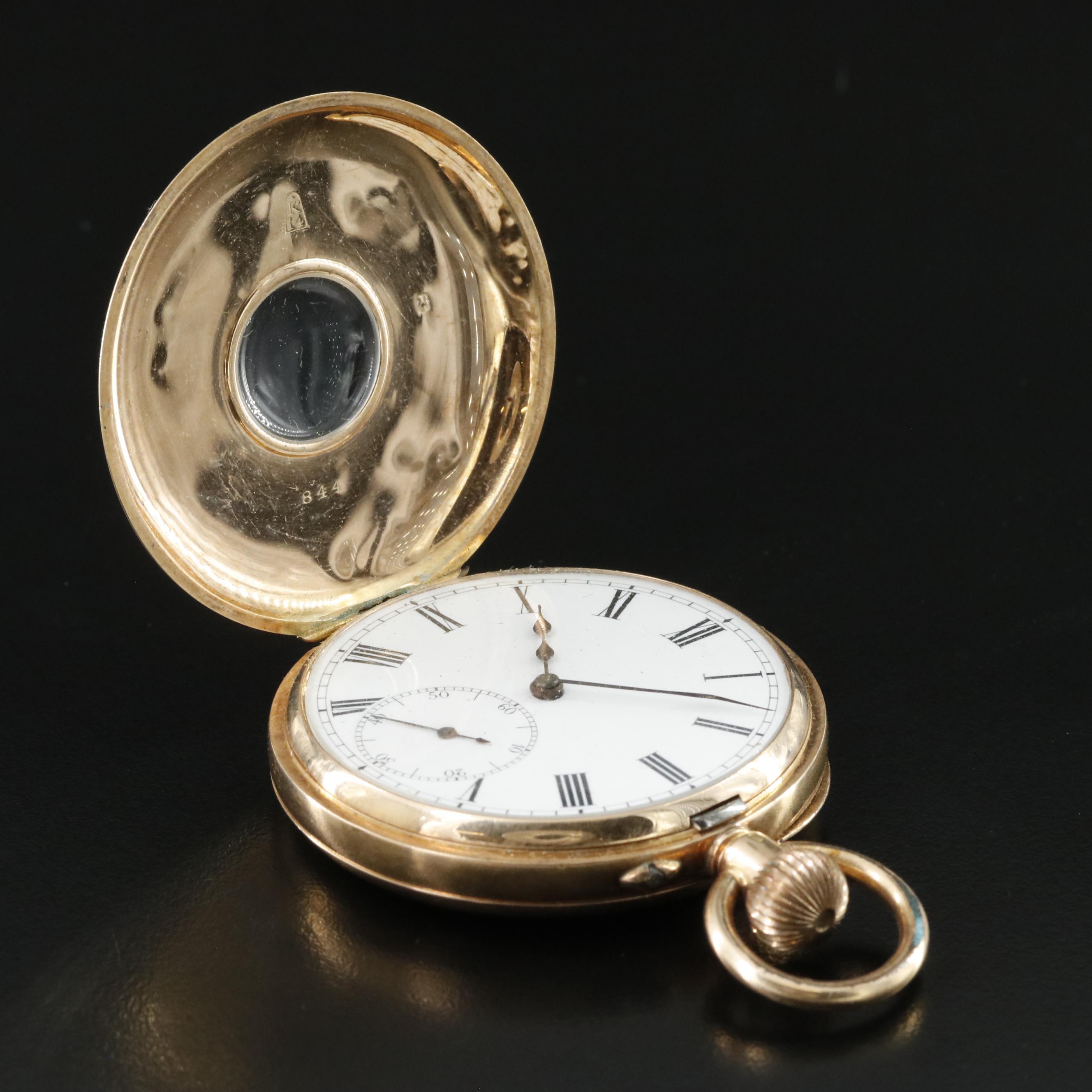 14K Half Hunter Pocket Watch