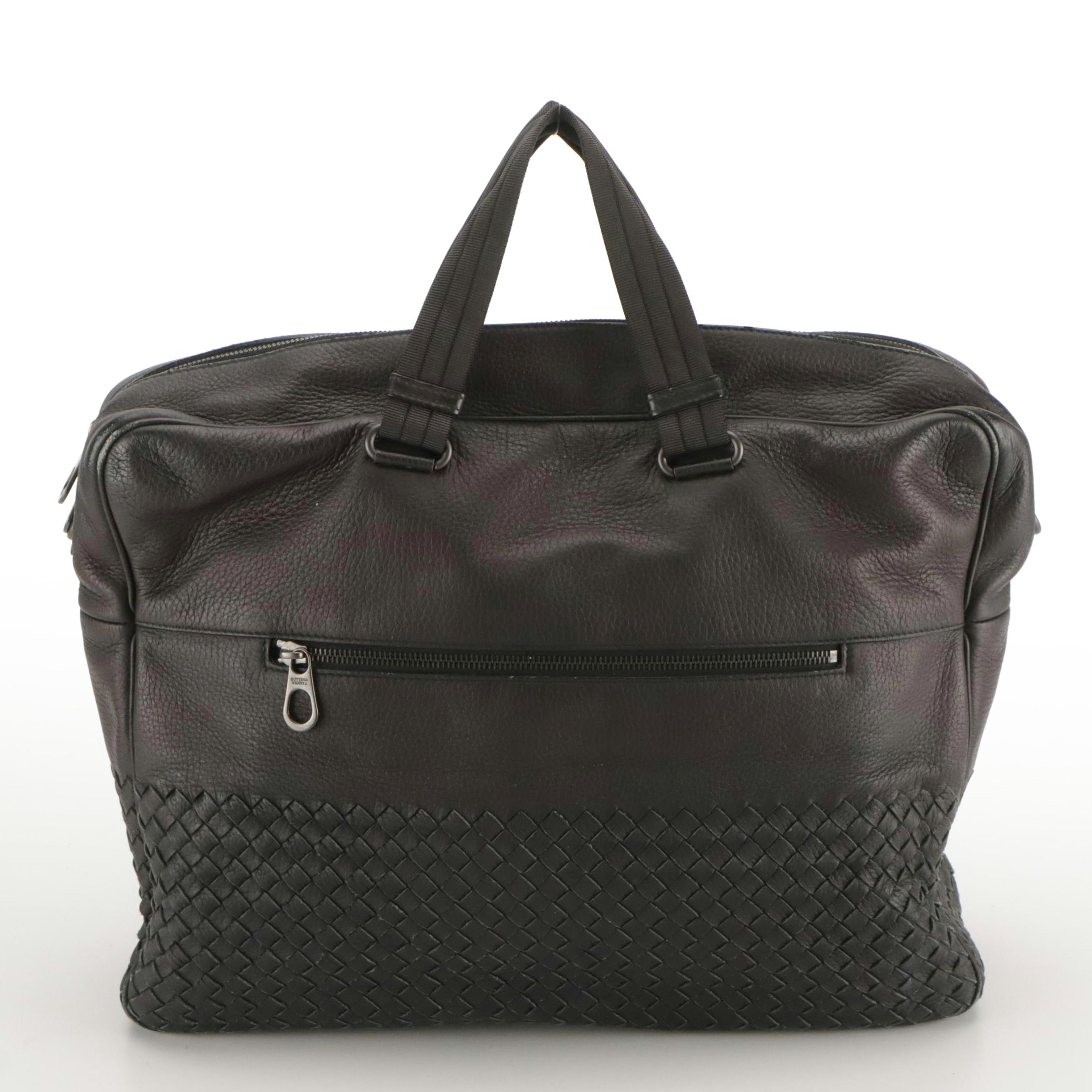 Bottega Veneta Intrecciato Grain Leather Briefcase Two-Way Bag