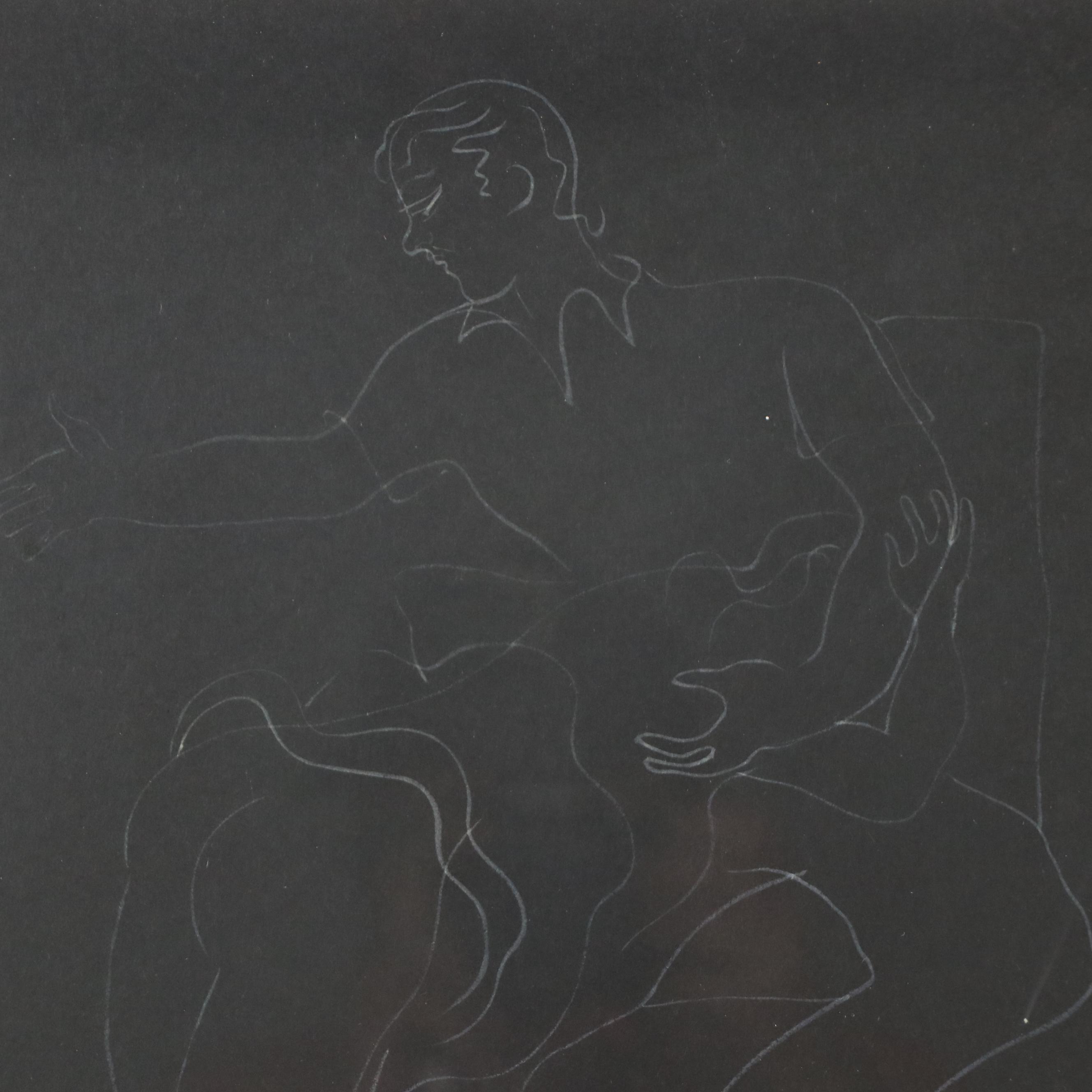 Gestural Drawing of Man Spanking Woman