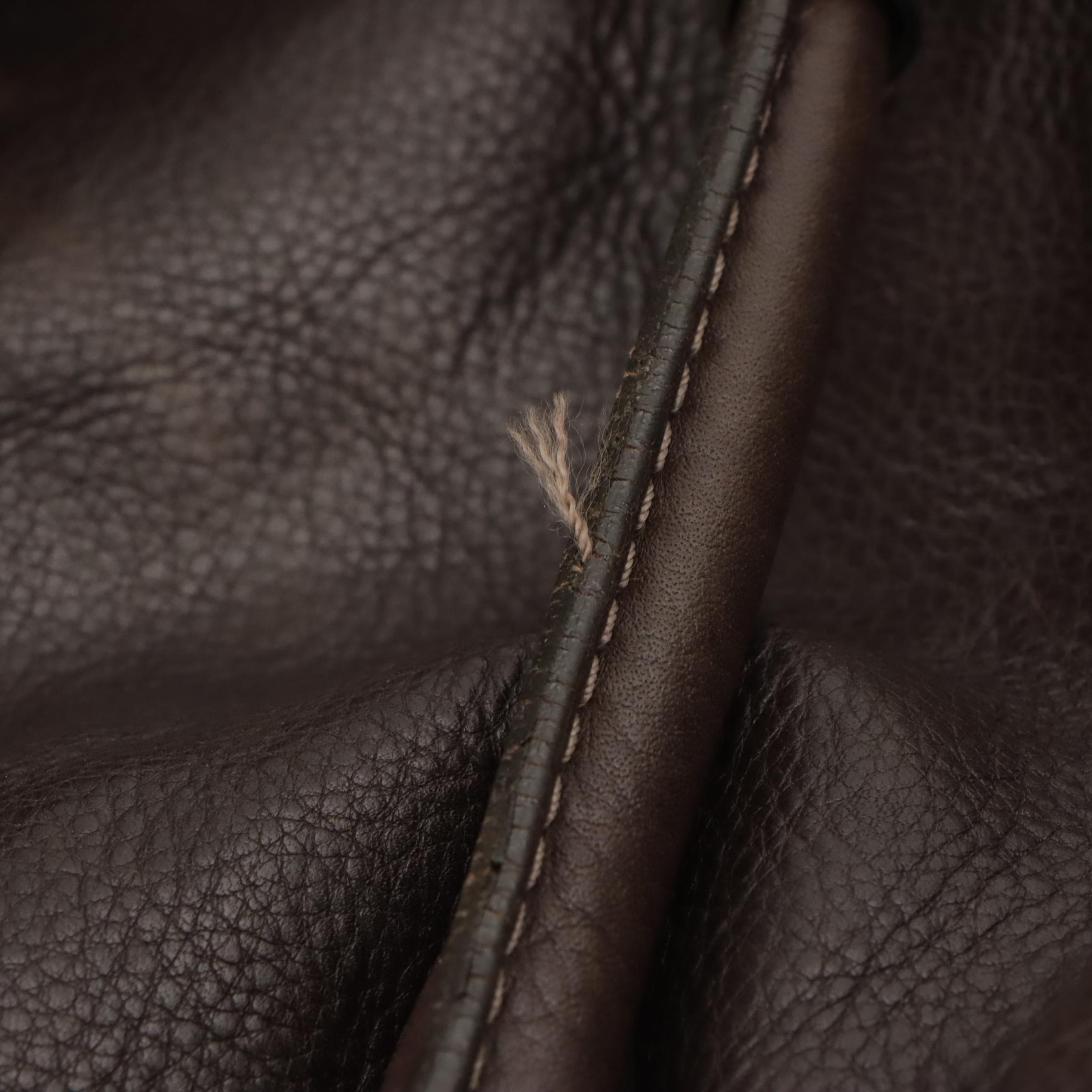 Chloé Paddington Side-Pocket Satchel Bag in Brown Grained Leather