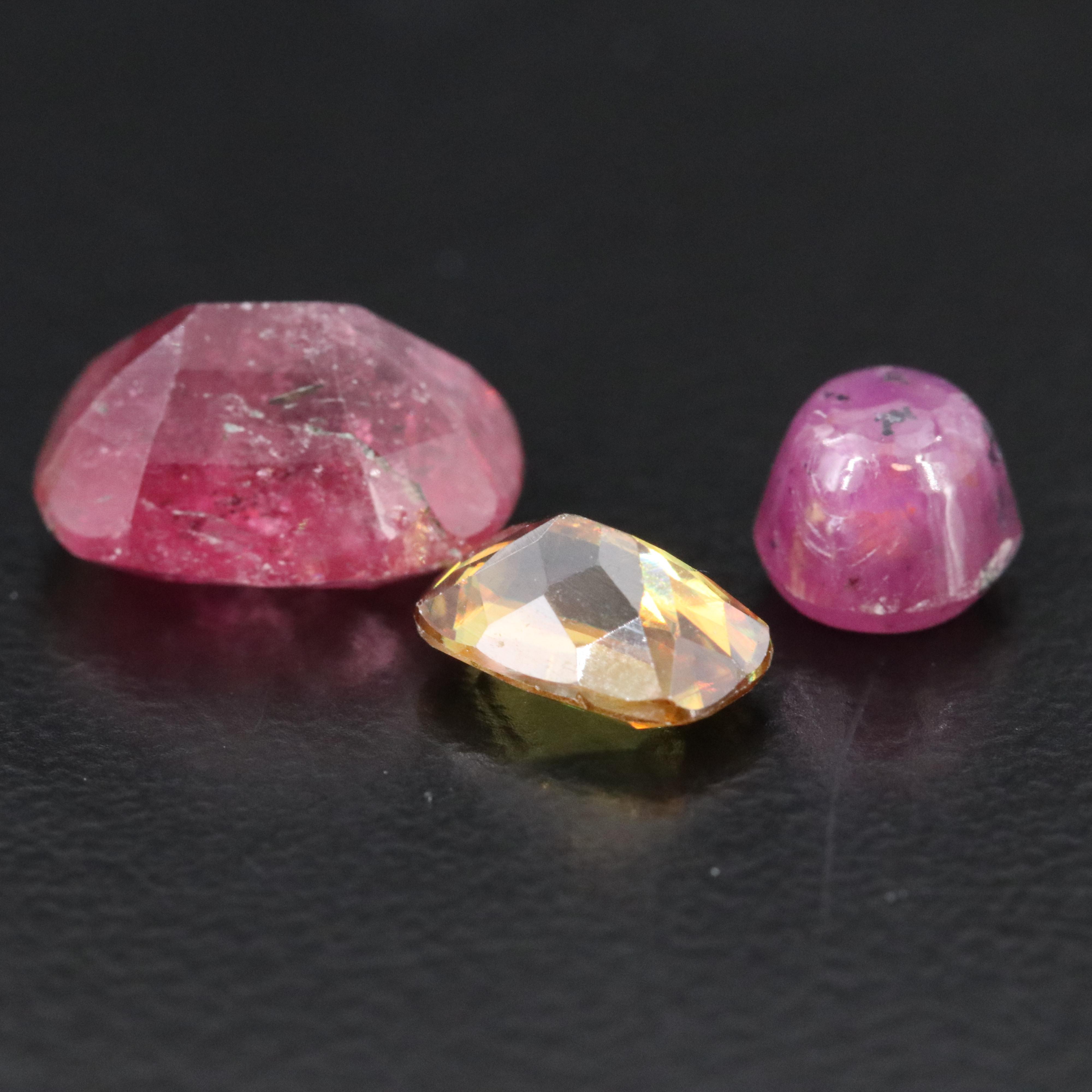 Loose 37.97 CTW Ruby, Tourmaline and Sphene