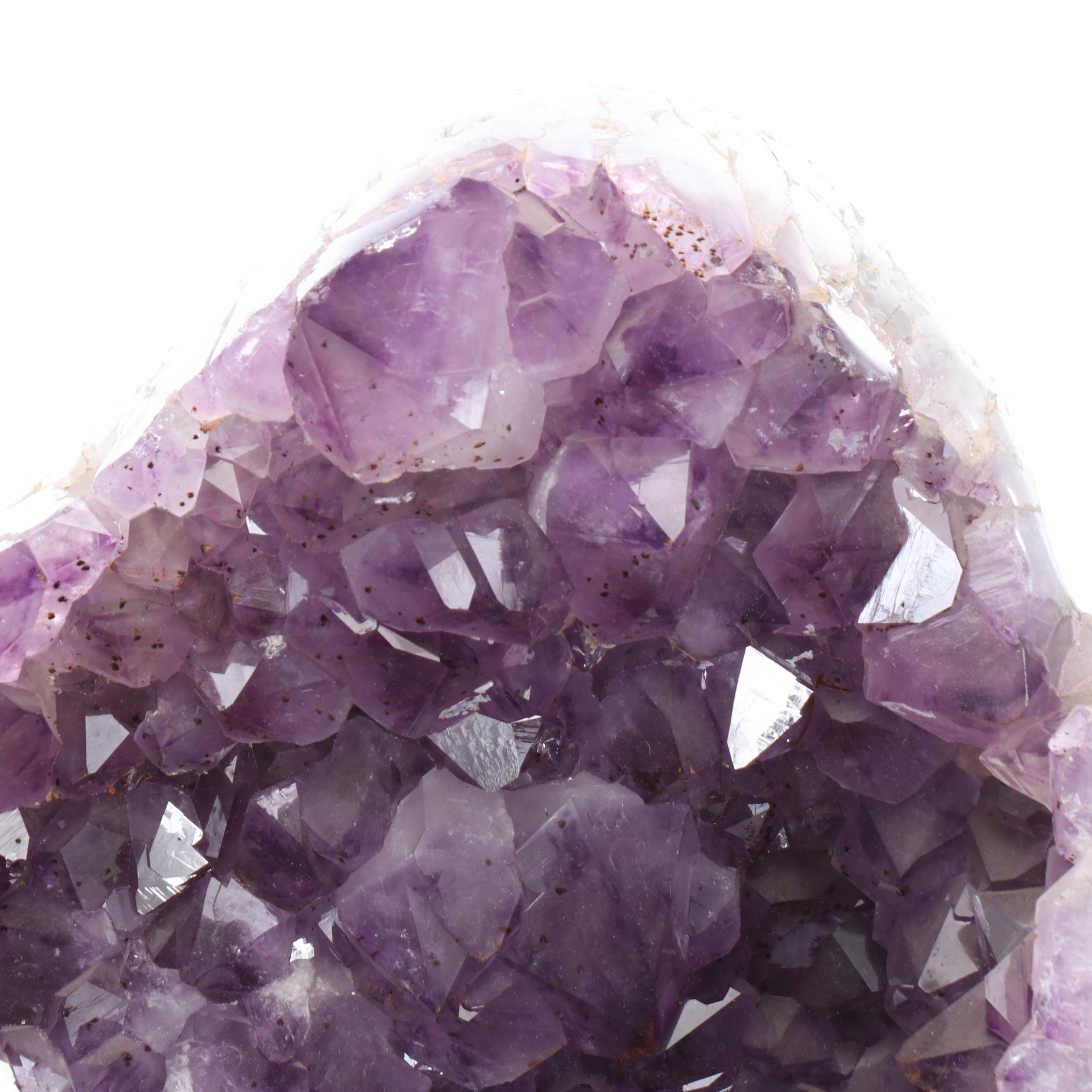 Polished Amethyst Druze with Metal Stand