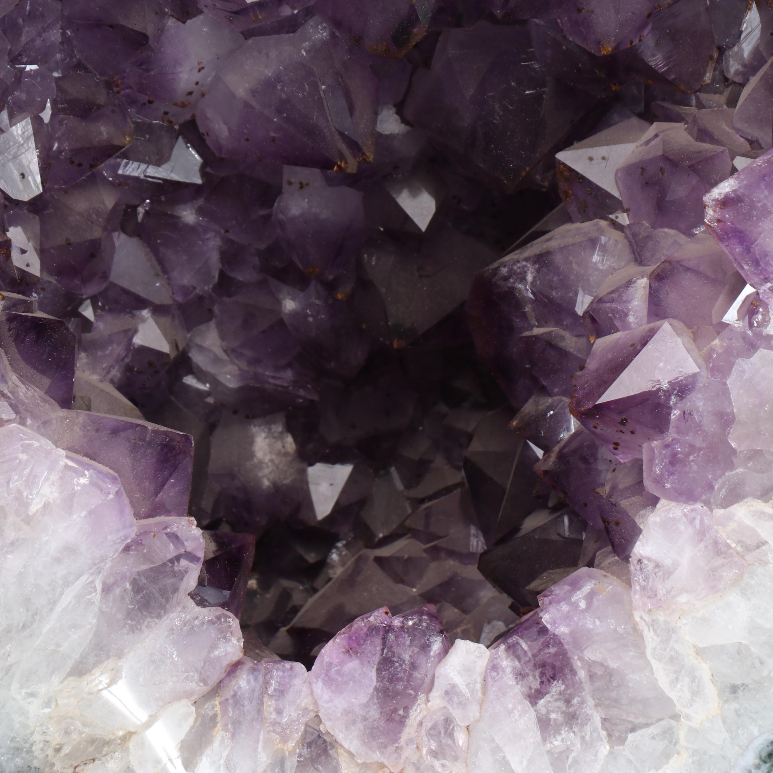 Polished Amethyst Druze with Metal Stand