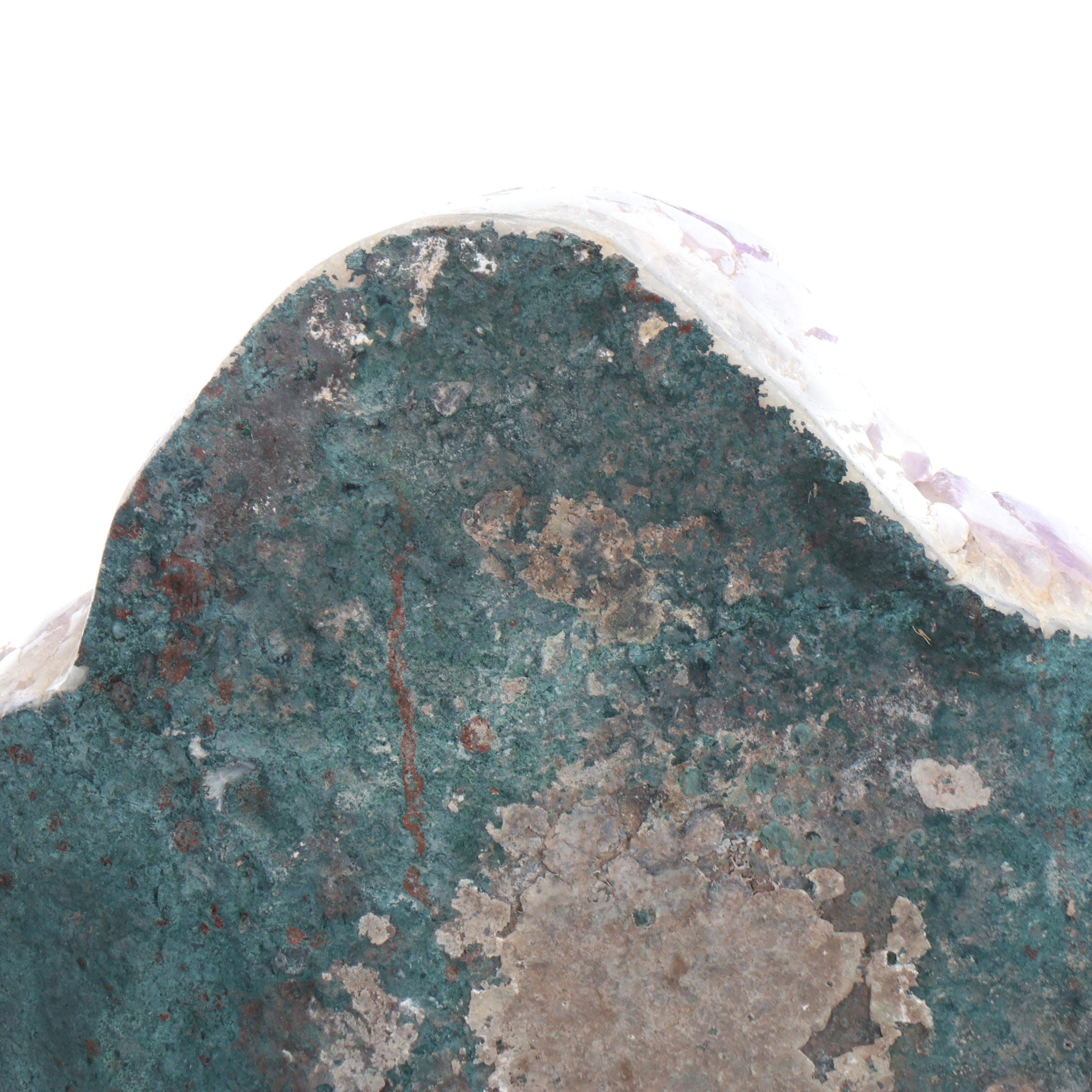 Polished Amethyst Druze with Metal Stand