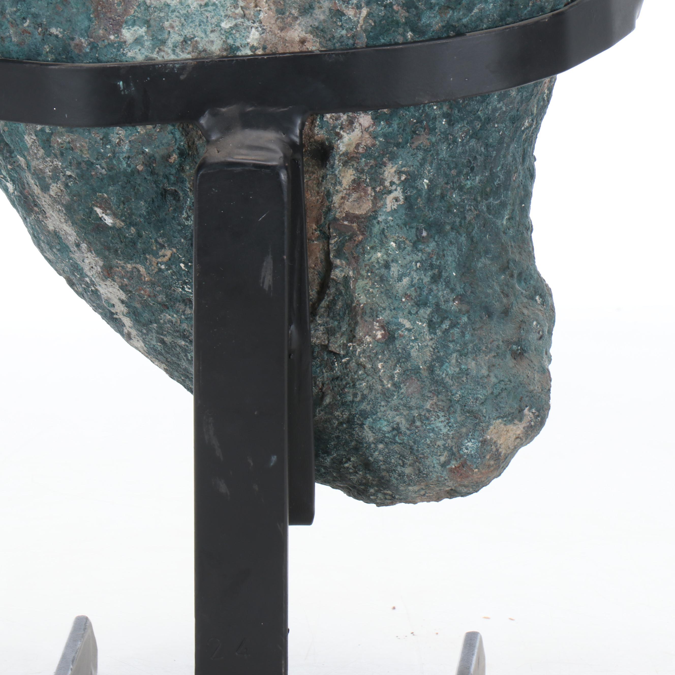 Polished Amethyst Druze with Metal Stand