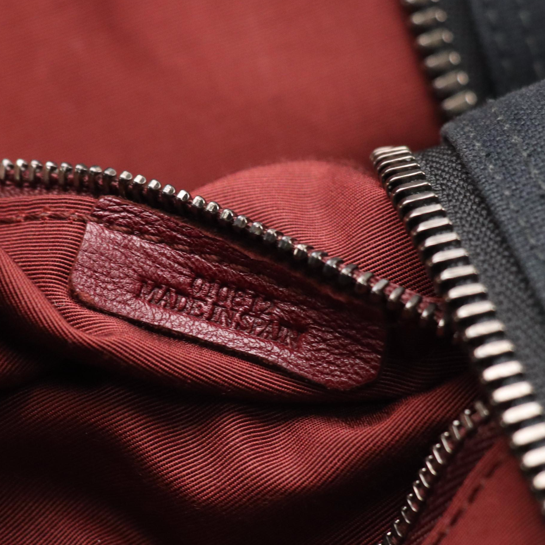 Loewe Amazona Boston Bag in Black Canvas and Metallic Leather Trim