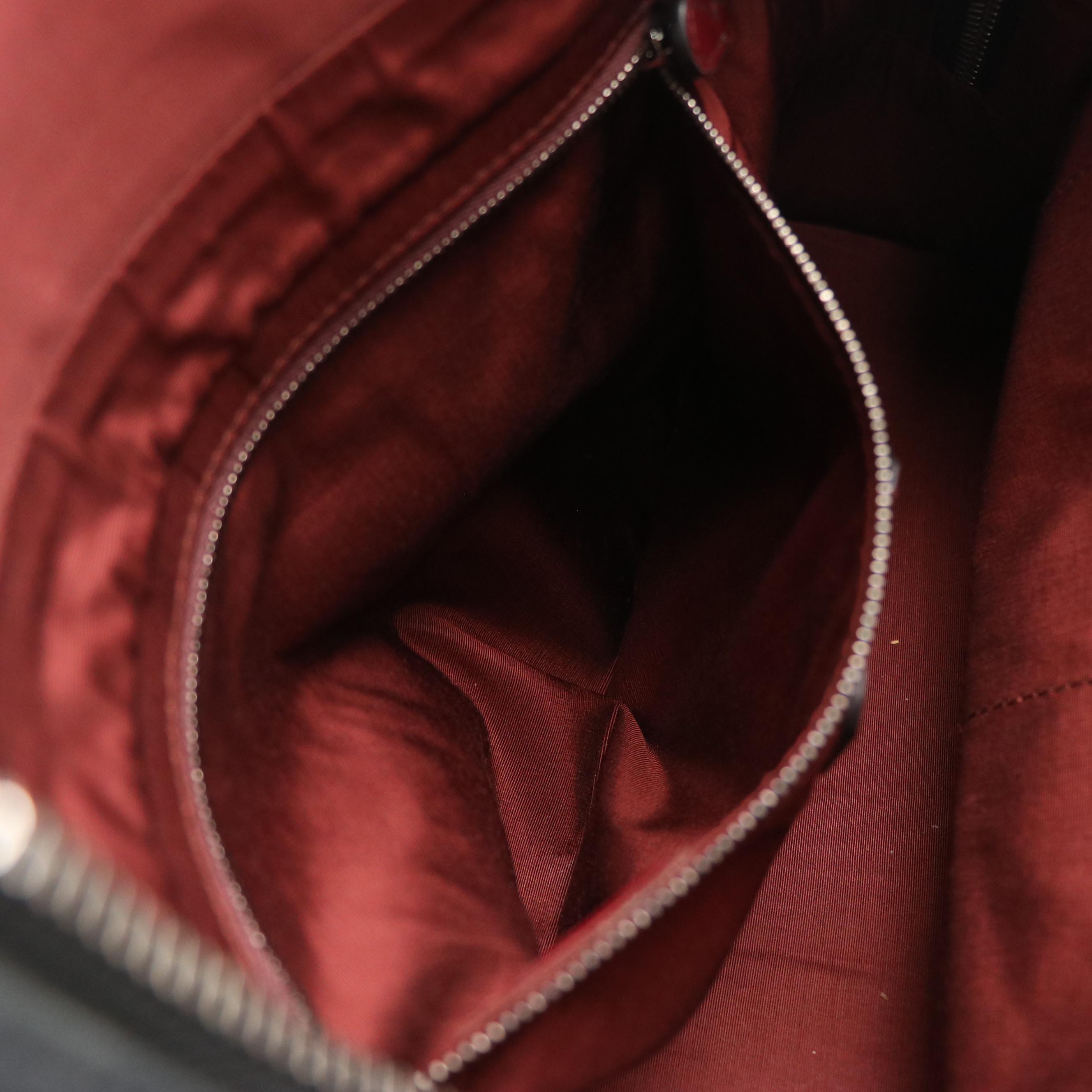 Loewe Amazona Boston Bag in Black Canvas and Metallic Leather Trim