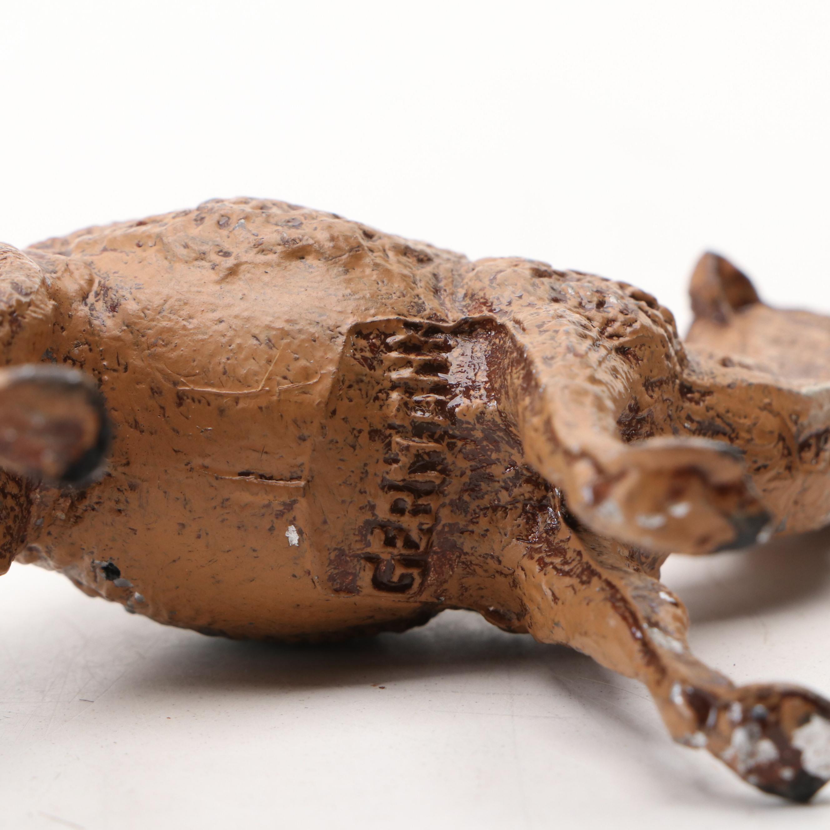 German Hand-Painted Lead Camels, Early 20th Century