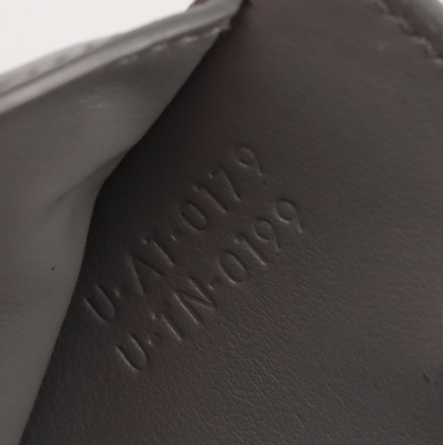 Celine Compact Wallet in Dark Gray Grained Calfskin Leather