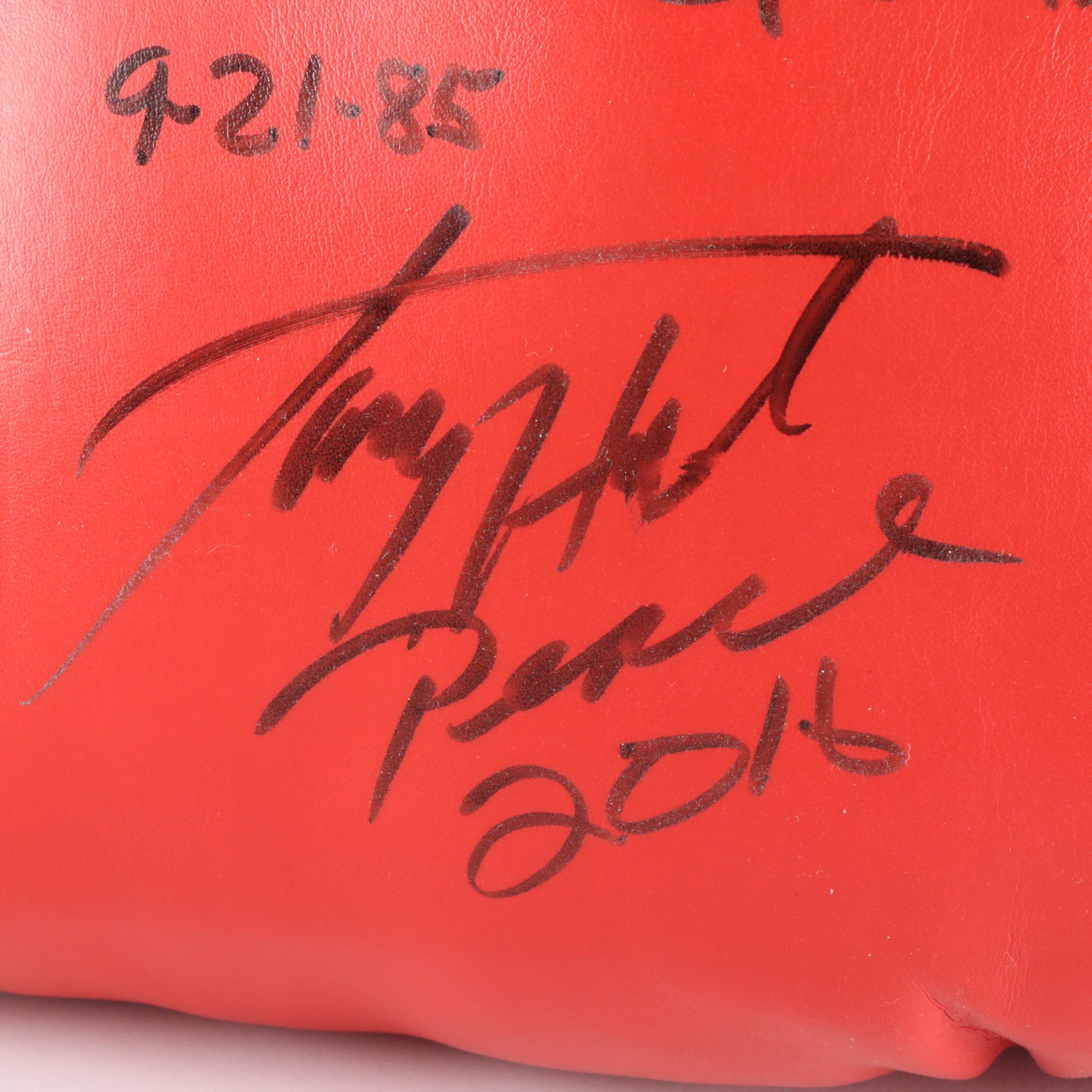 Mike Spinks and Larry Holmes Signed Everlast Boxing Glove, JSA