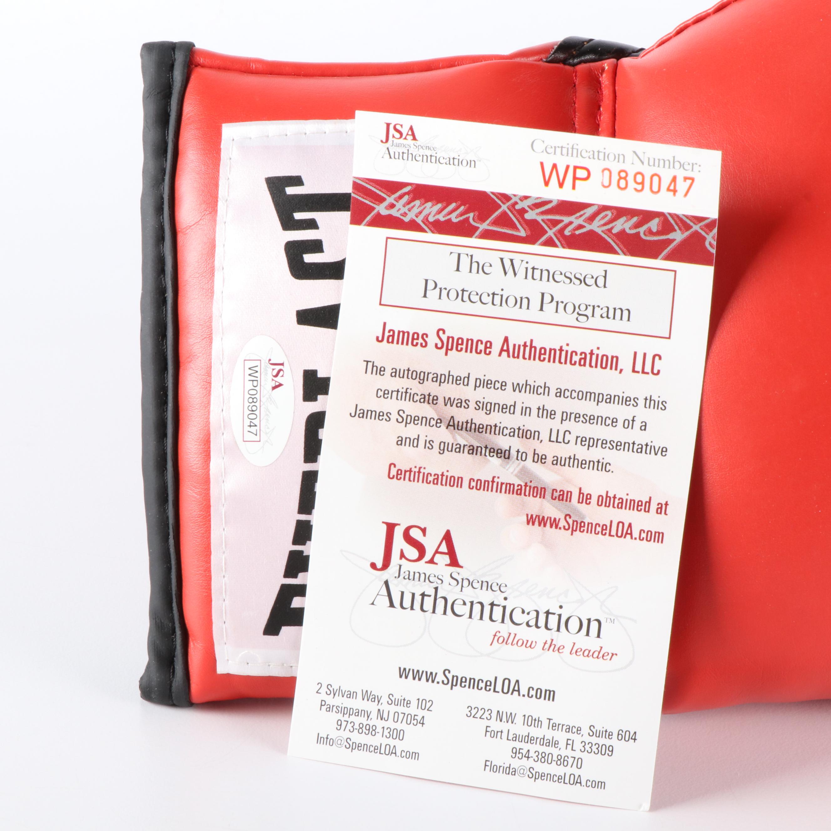 Mike Spinks and Larry Holmes Signed Everlast Boxing Glove, JSA