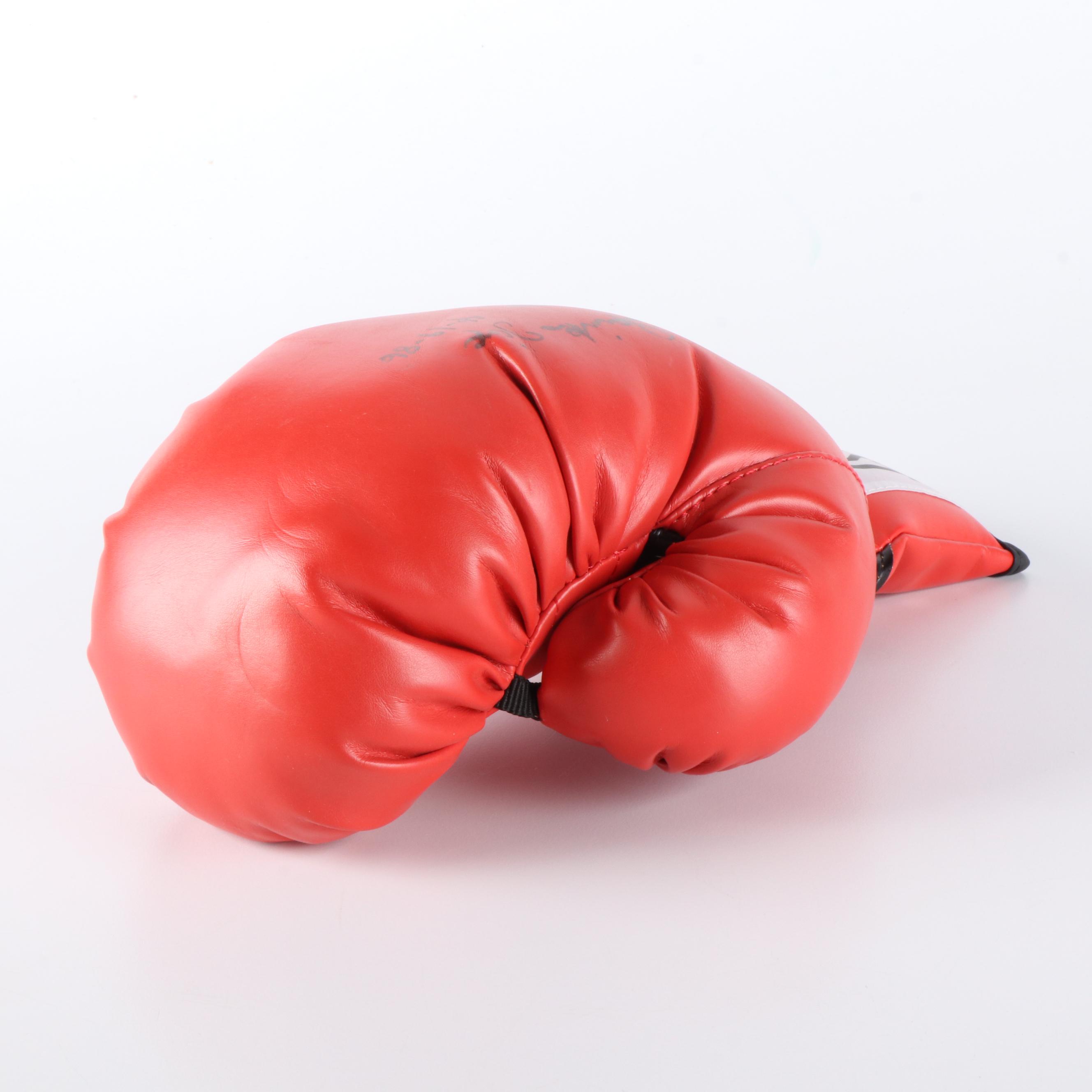 Mike Spinks and Larry Holmes Signed Everlast Boxing Glove, JSA