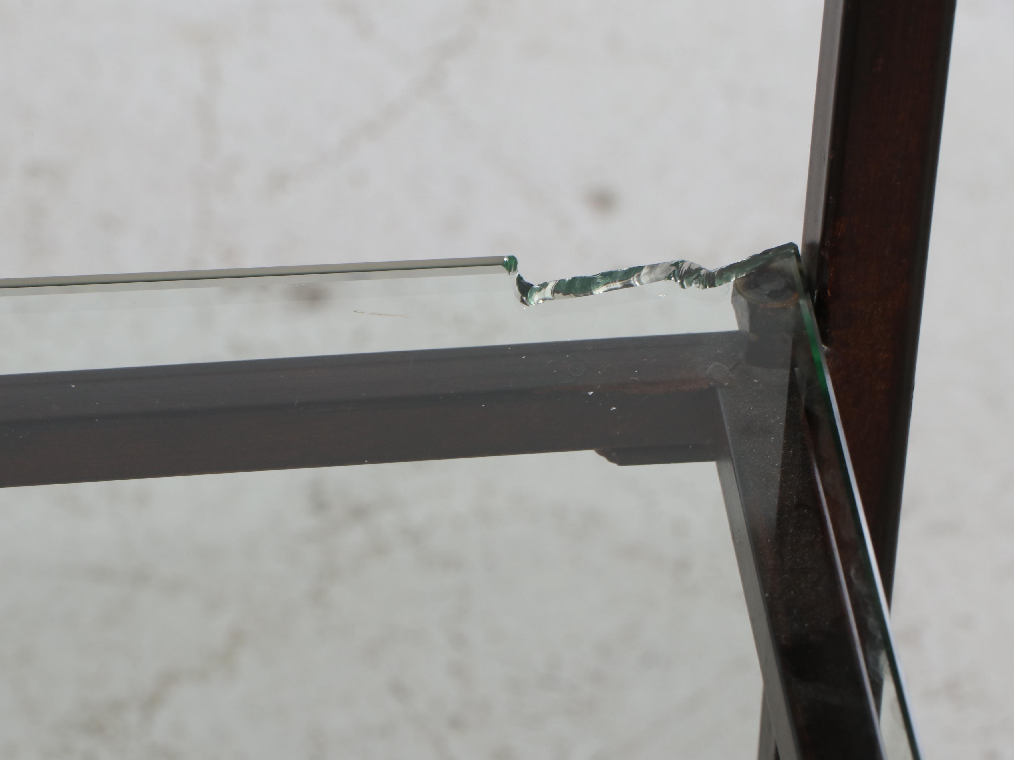 Five-Tiered Metal Étagère with Glass Shelves