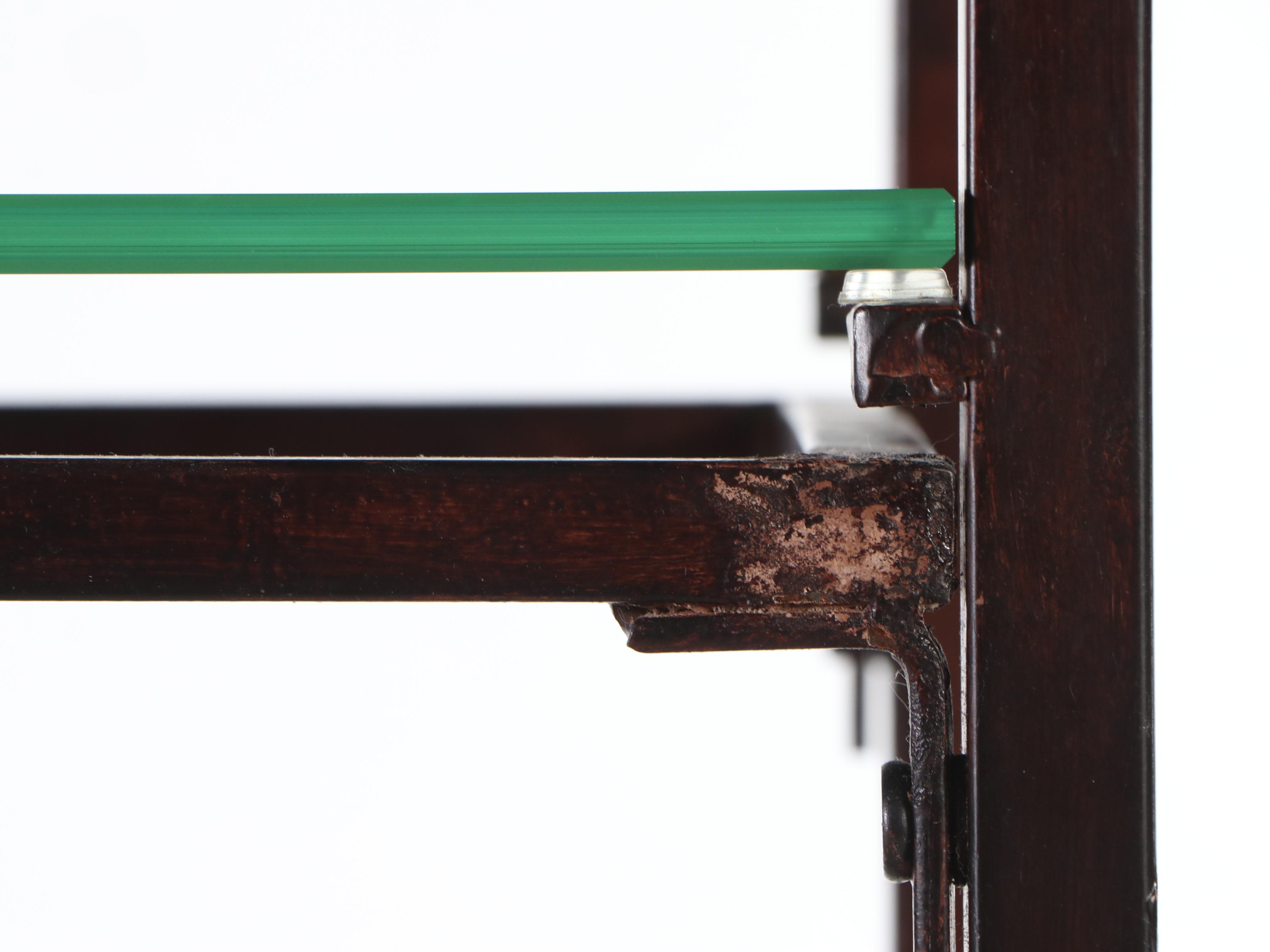 Five-Tiered Metal Étagère with Glass Shelves