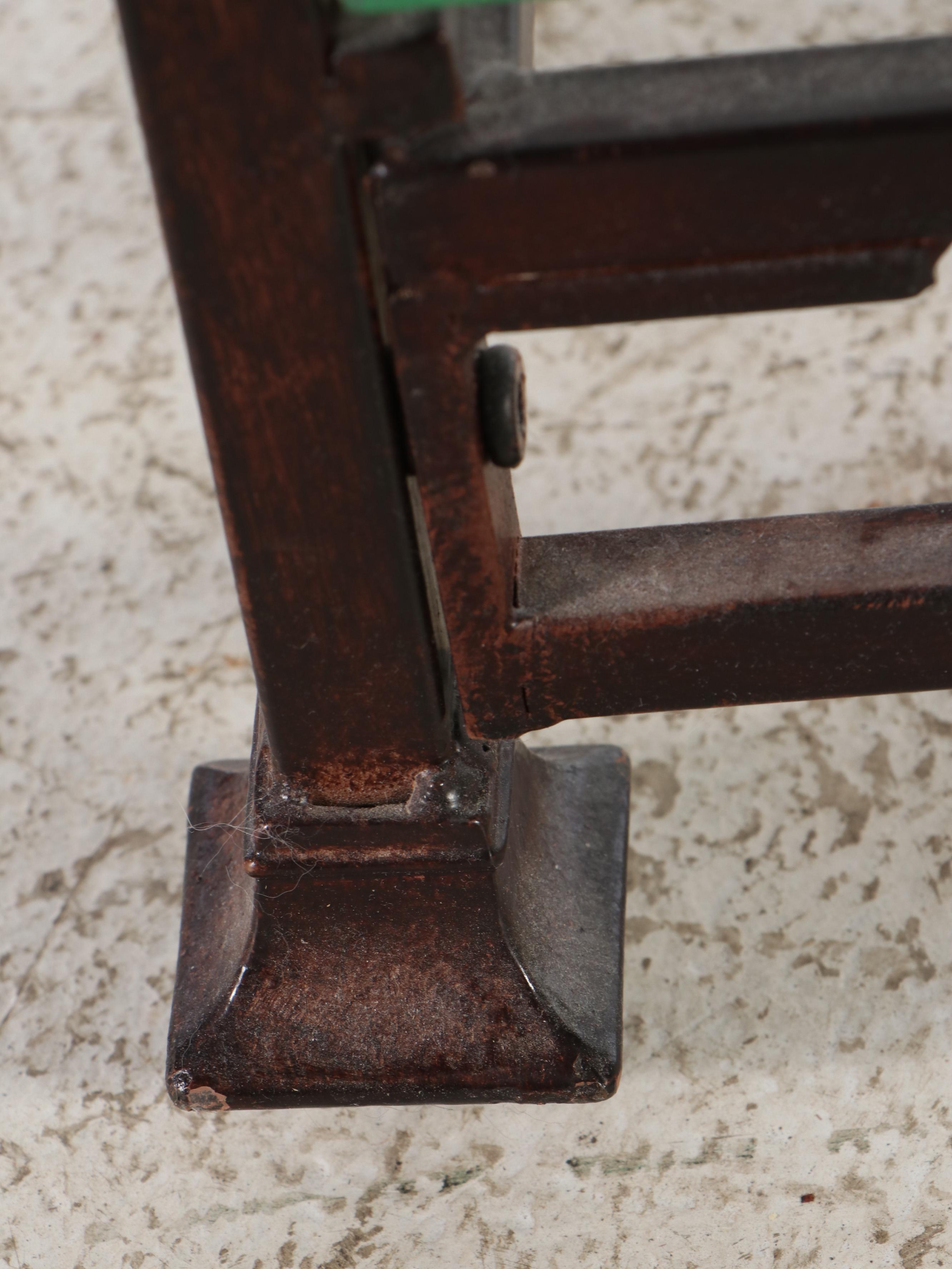 Five-Tiered Metal Étagère with Glass Shelves