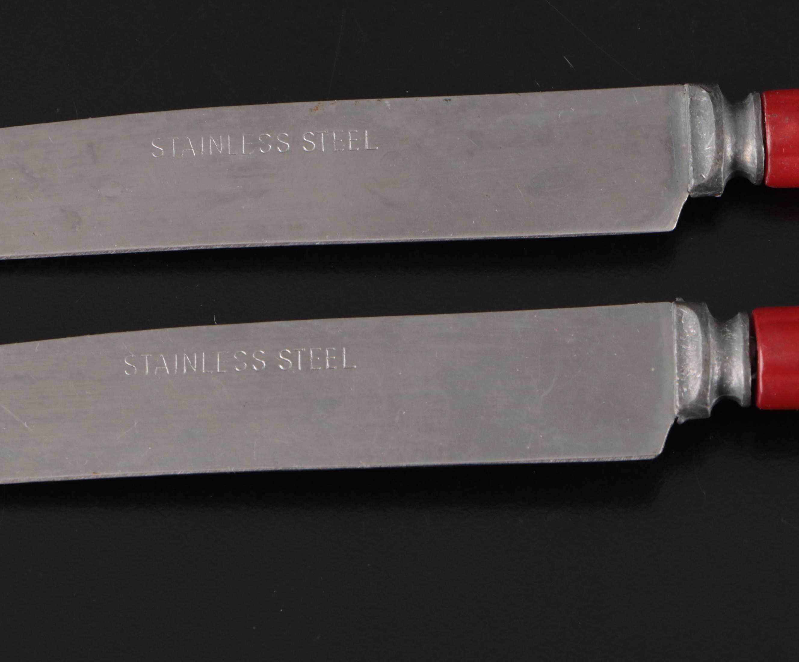 Anchor Hocking Banded Glasses with Other Coupes and Bakelite Flatware