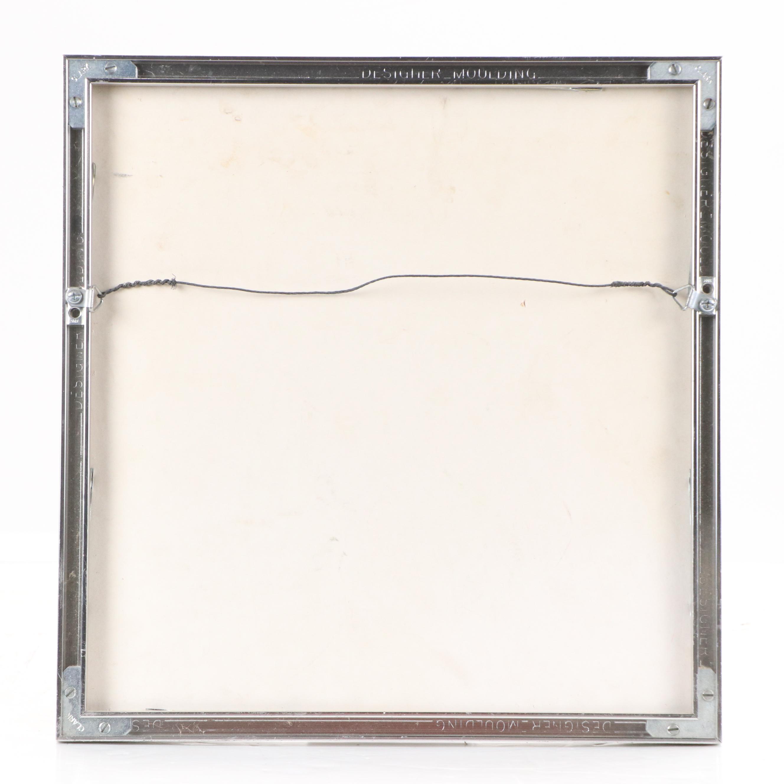 Watercolor Portrait Painting of Girl Seated at Table, Circa 2010