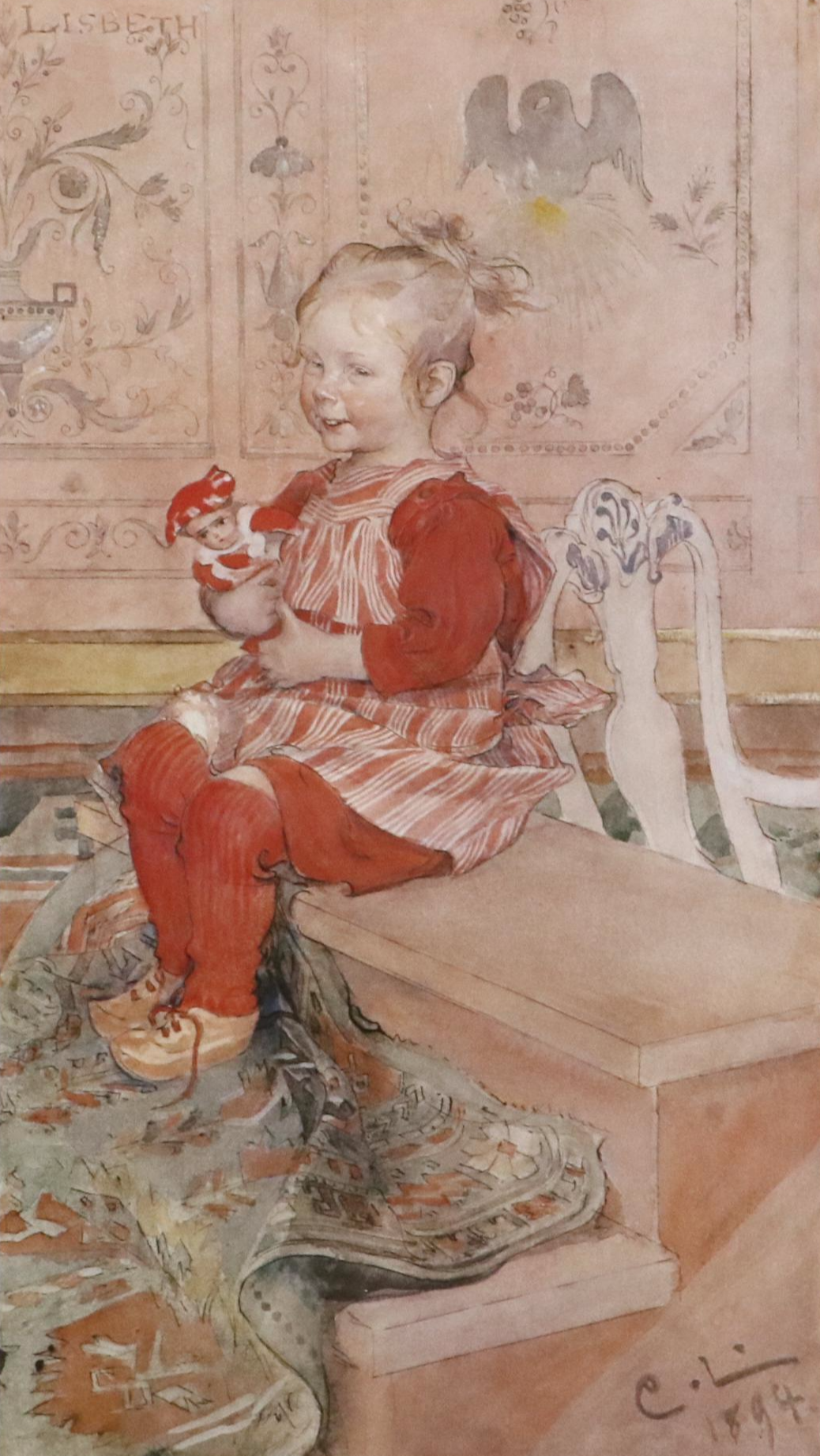 After Carl Larsson Offset Lithograph "Lisbeth"