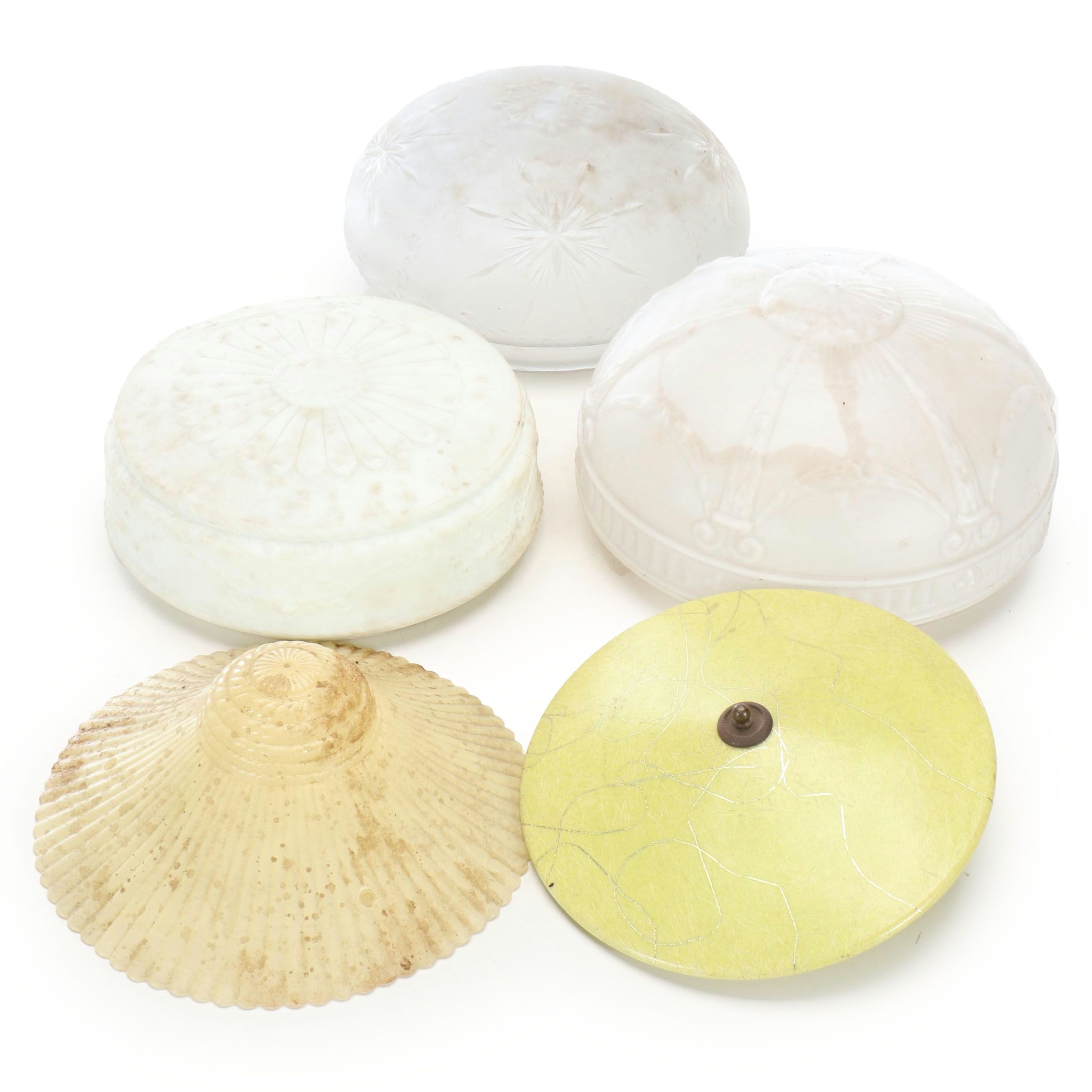 Victorian Style Glass Ceiling Light Fixture Shades