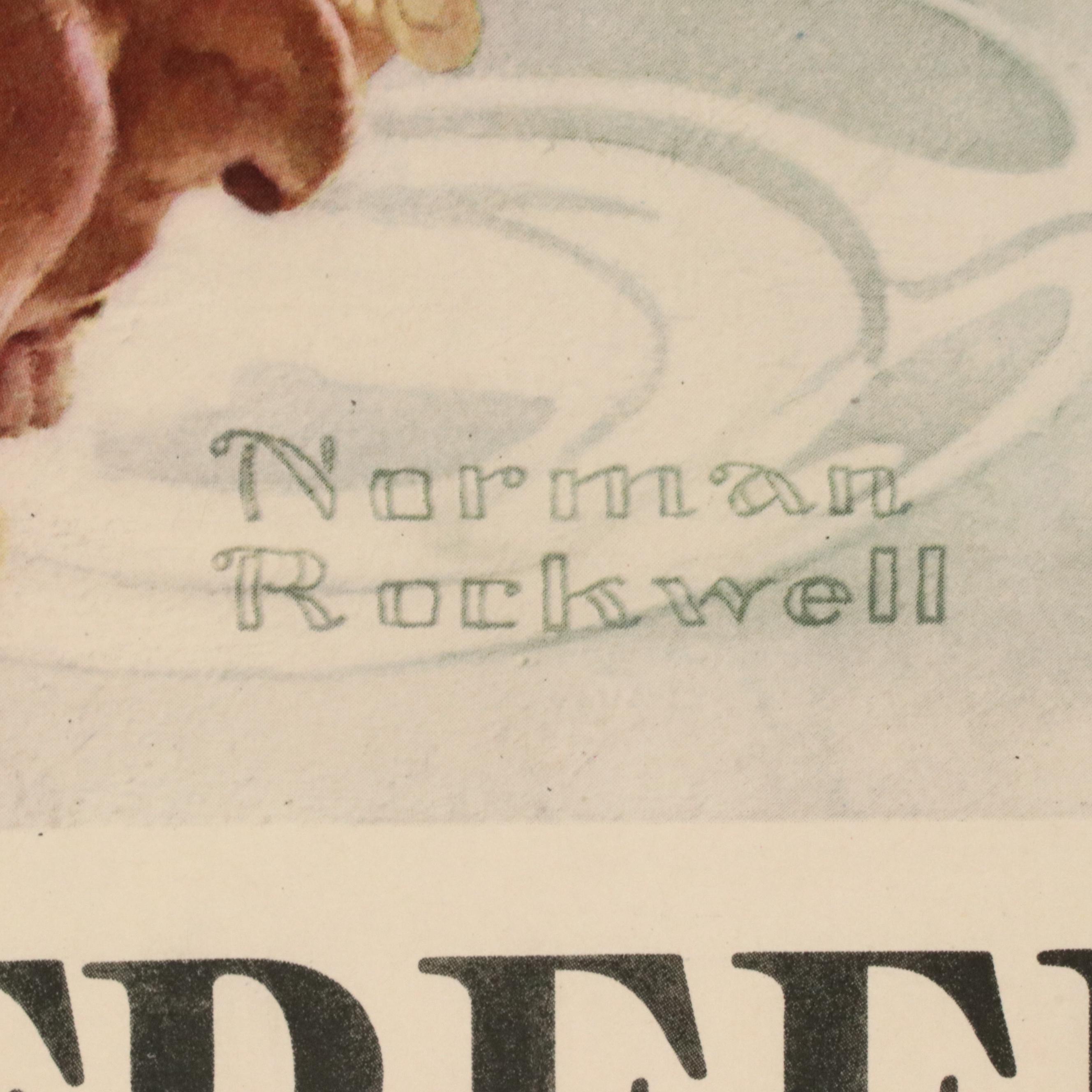 WWII OWI War Bonds Poster After Norman Rockwell "Ours... to fight for," 1943