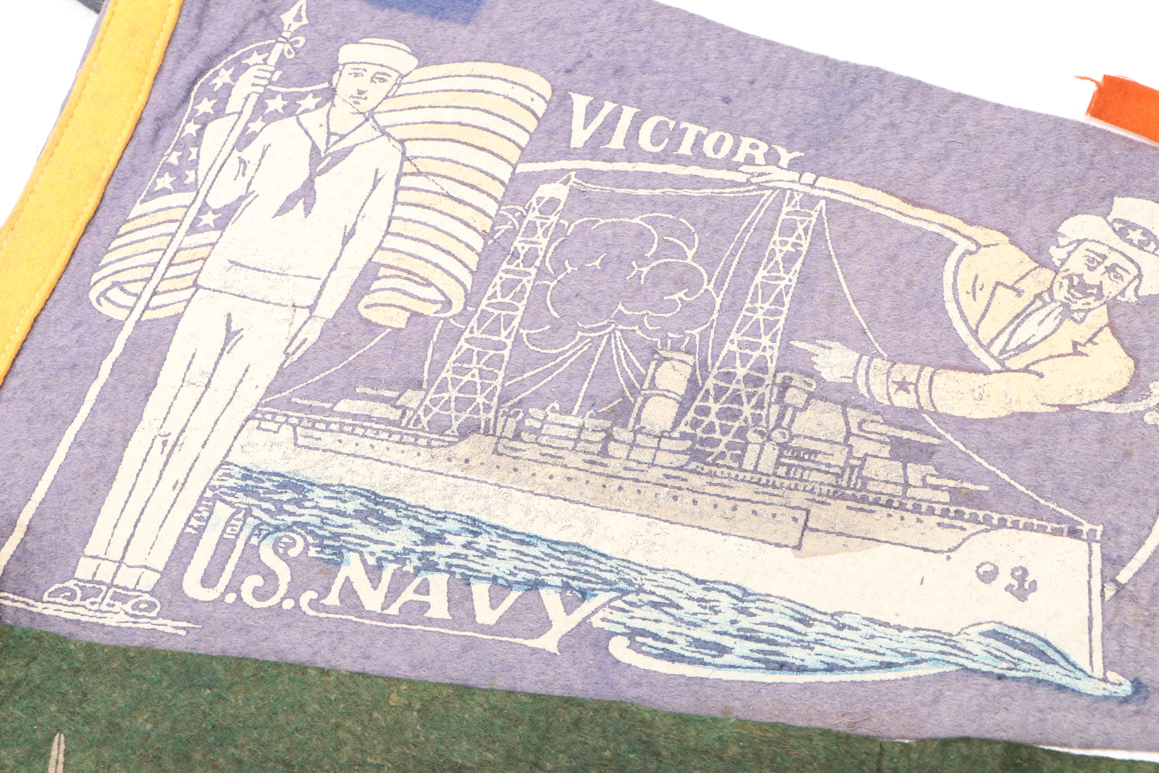 1939 World's Fair Pennants and Souvenir Book with World War I Era Pennant