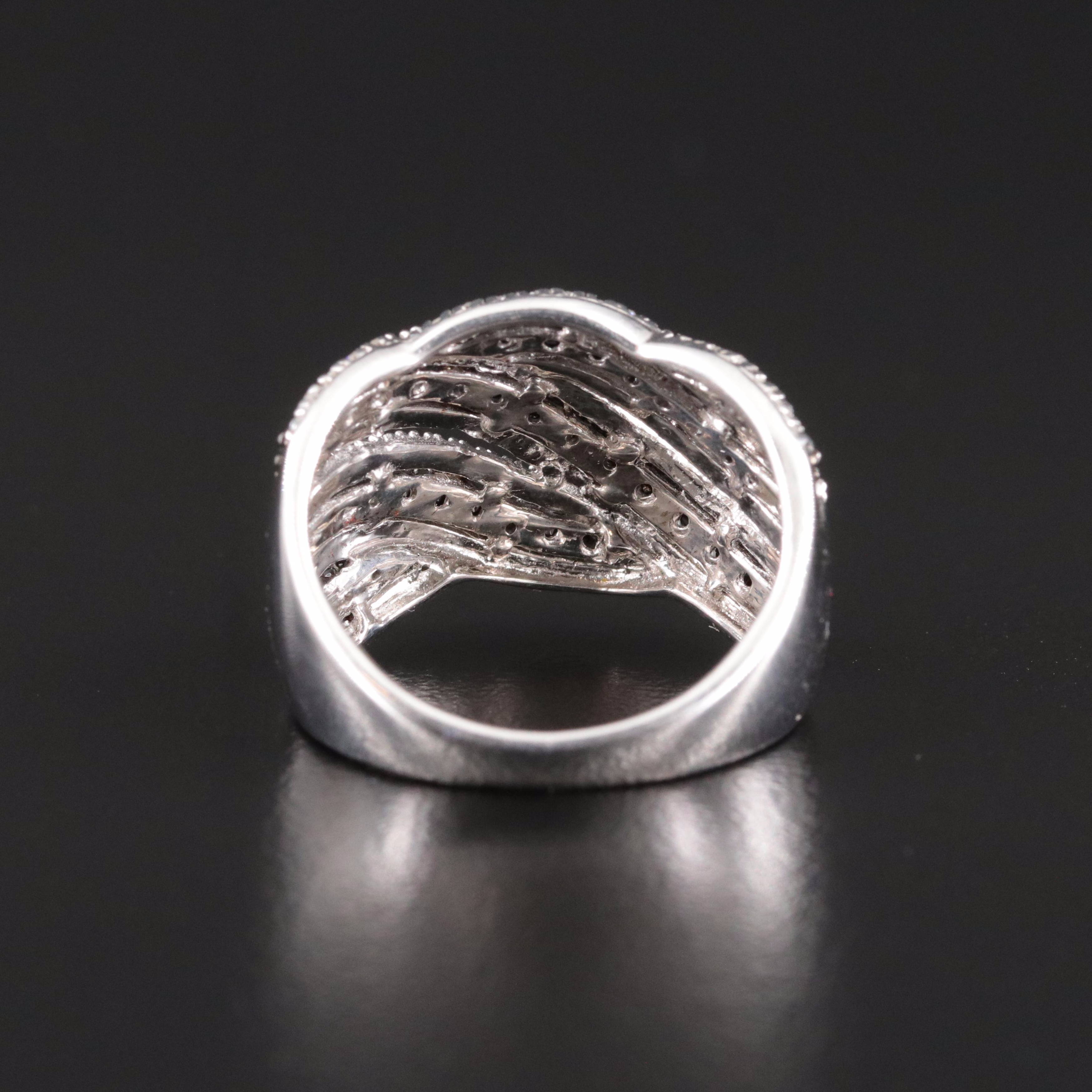 Sterling 1.00 CTW Diamond Ring Featuring Fancy Black