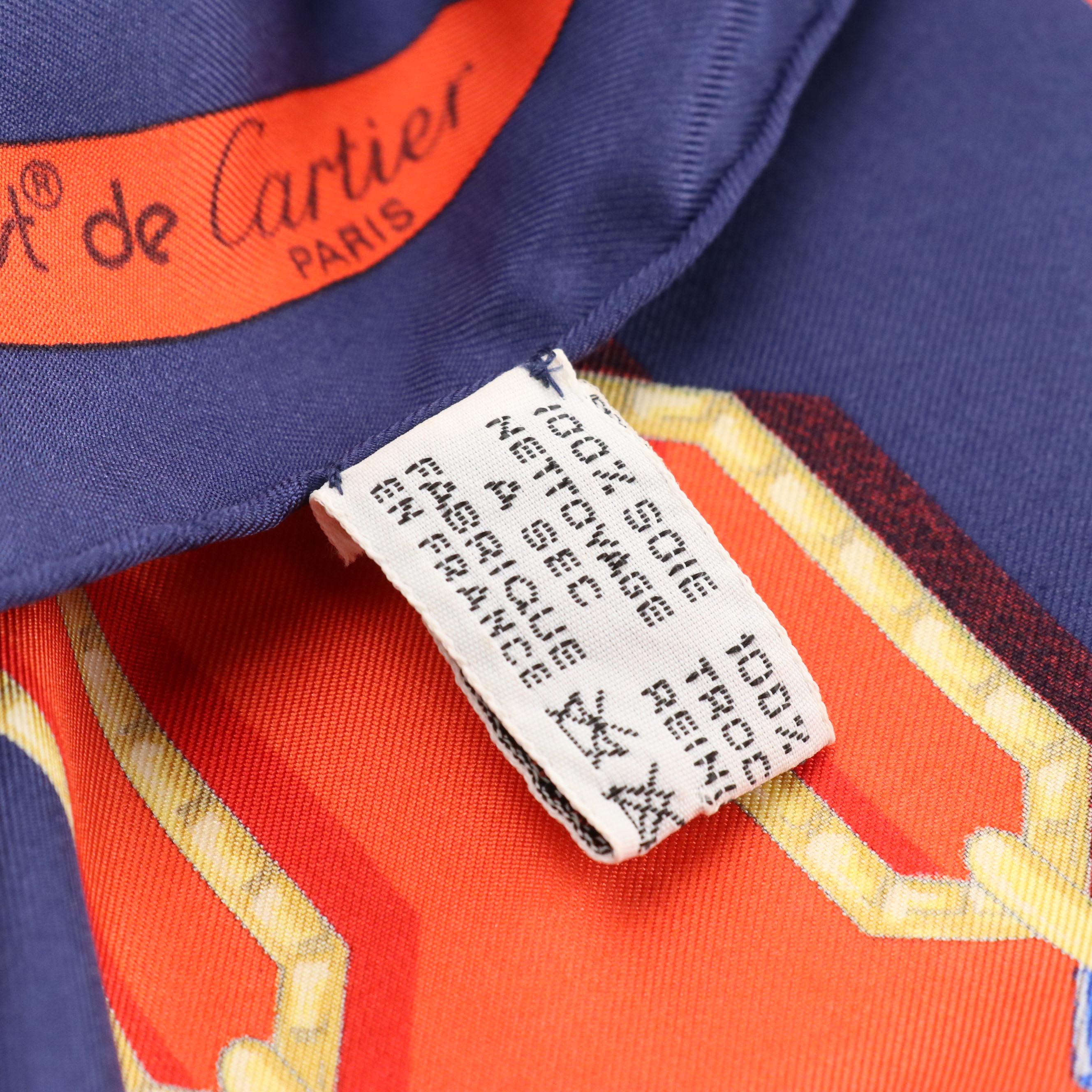 Cartier Must de Cartier Jeweled Link Silk Scarf