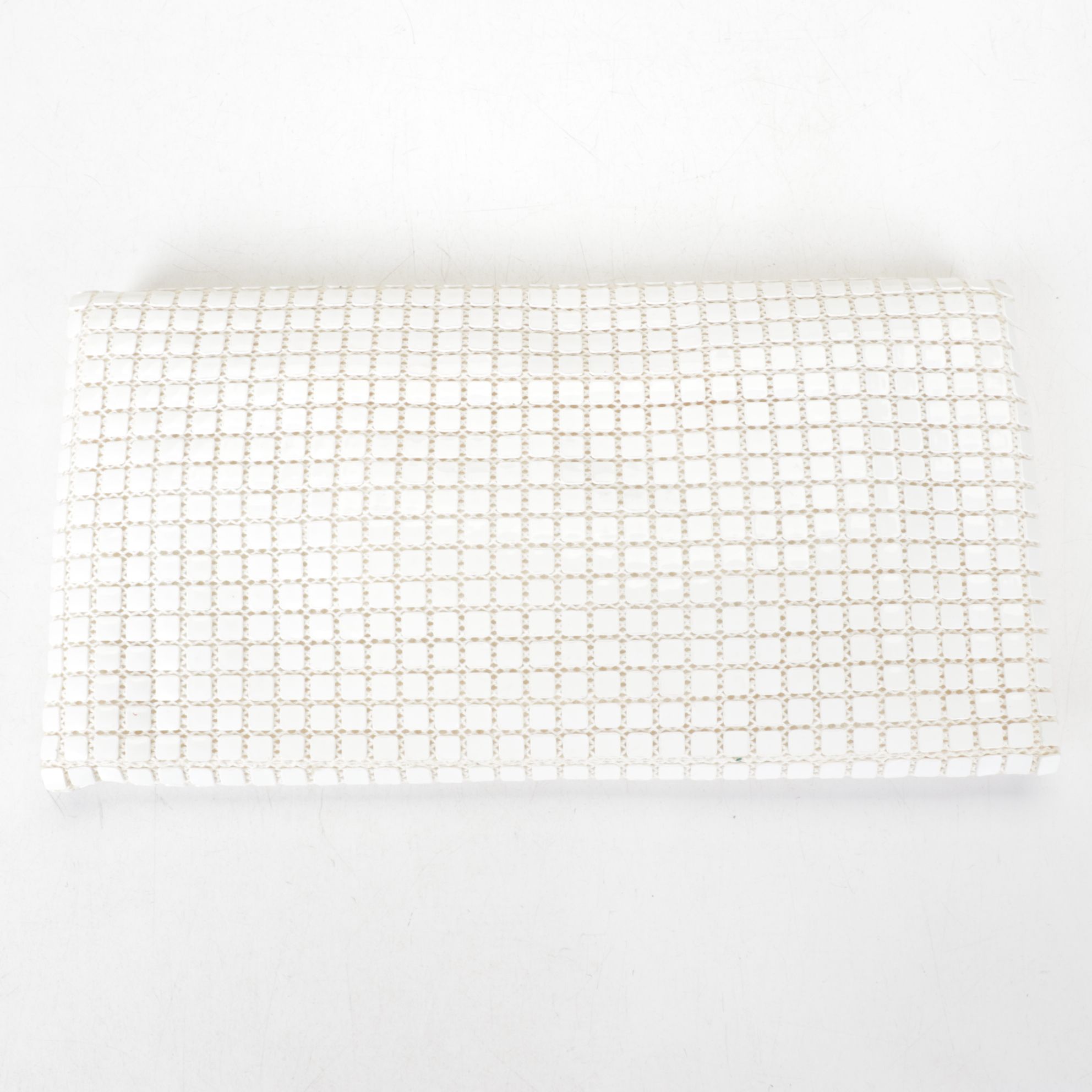Creme Mod Square Mesh Clutch with Tapestry Purse, Silk Scarves, Gloves and More