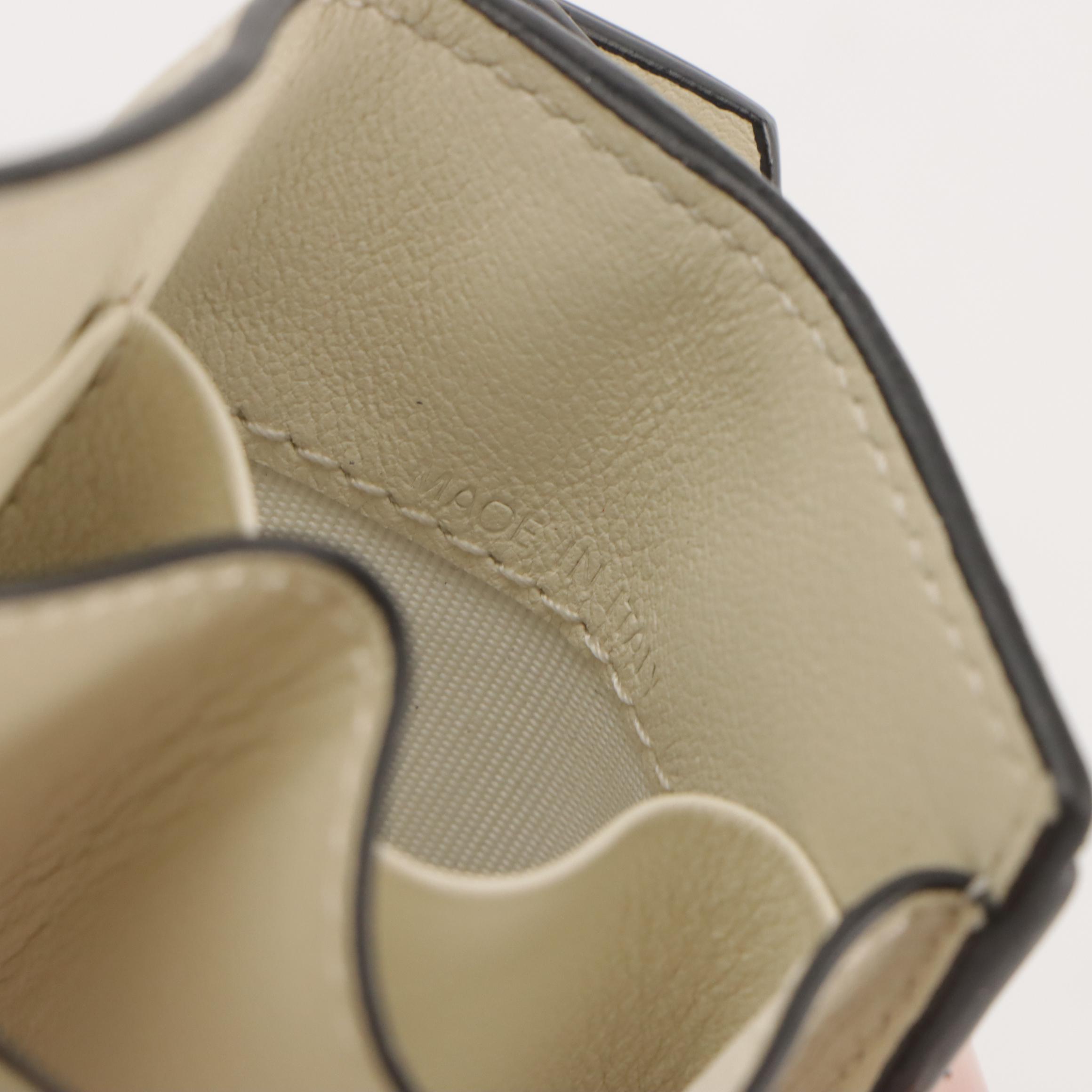 Valentino Garavani Trifold Compact Wallet in Ivory Rockstud Calfskin, With Box